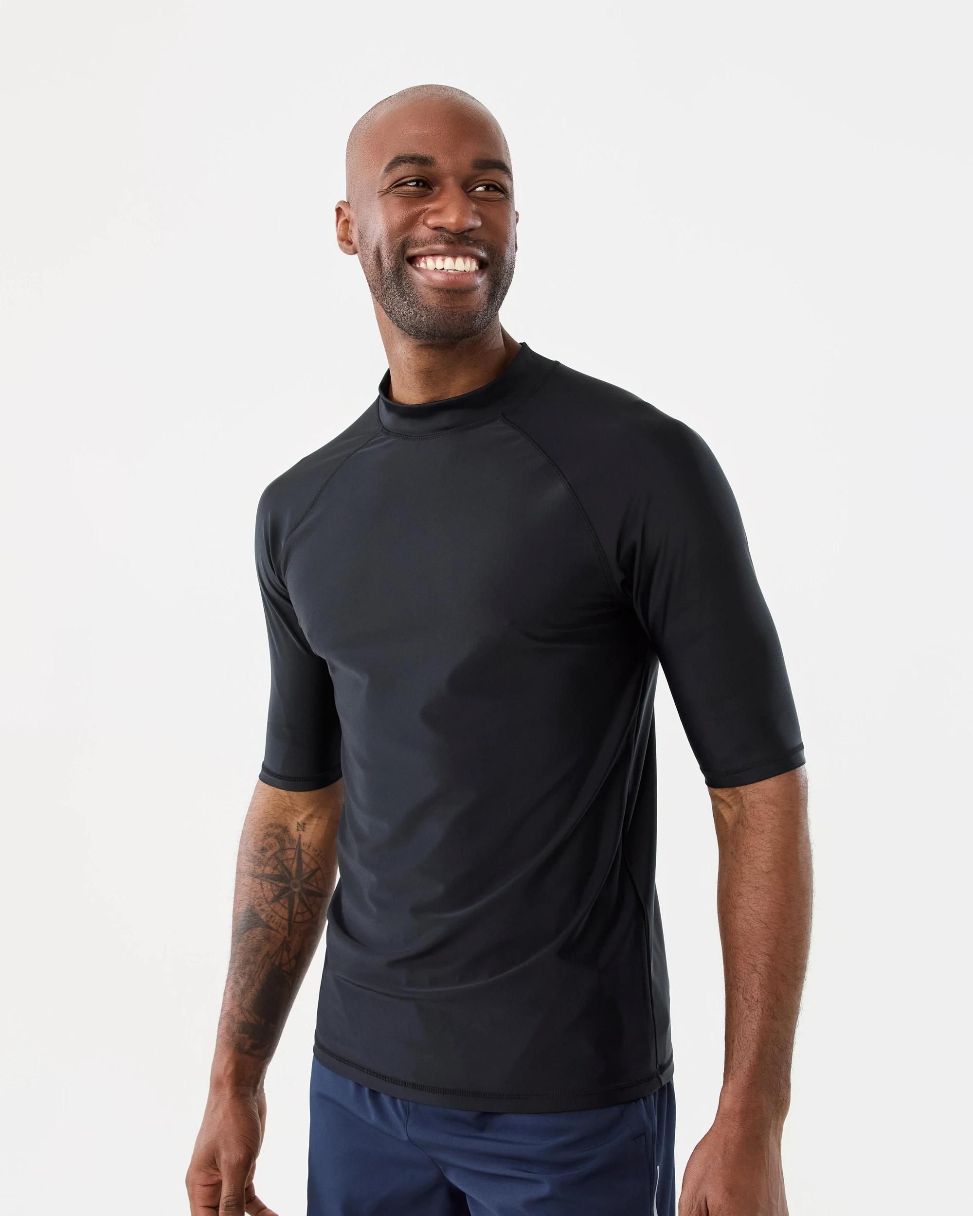 2 Short Sleeve Rash Vest Black, 2 of 5