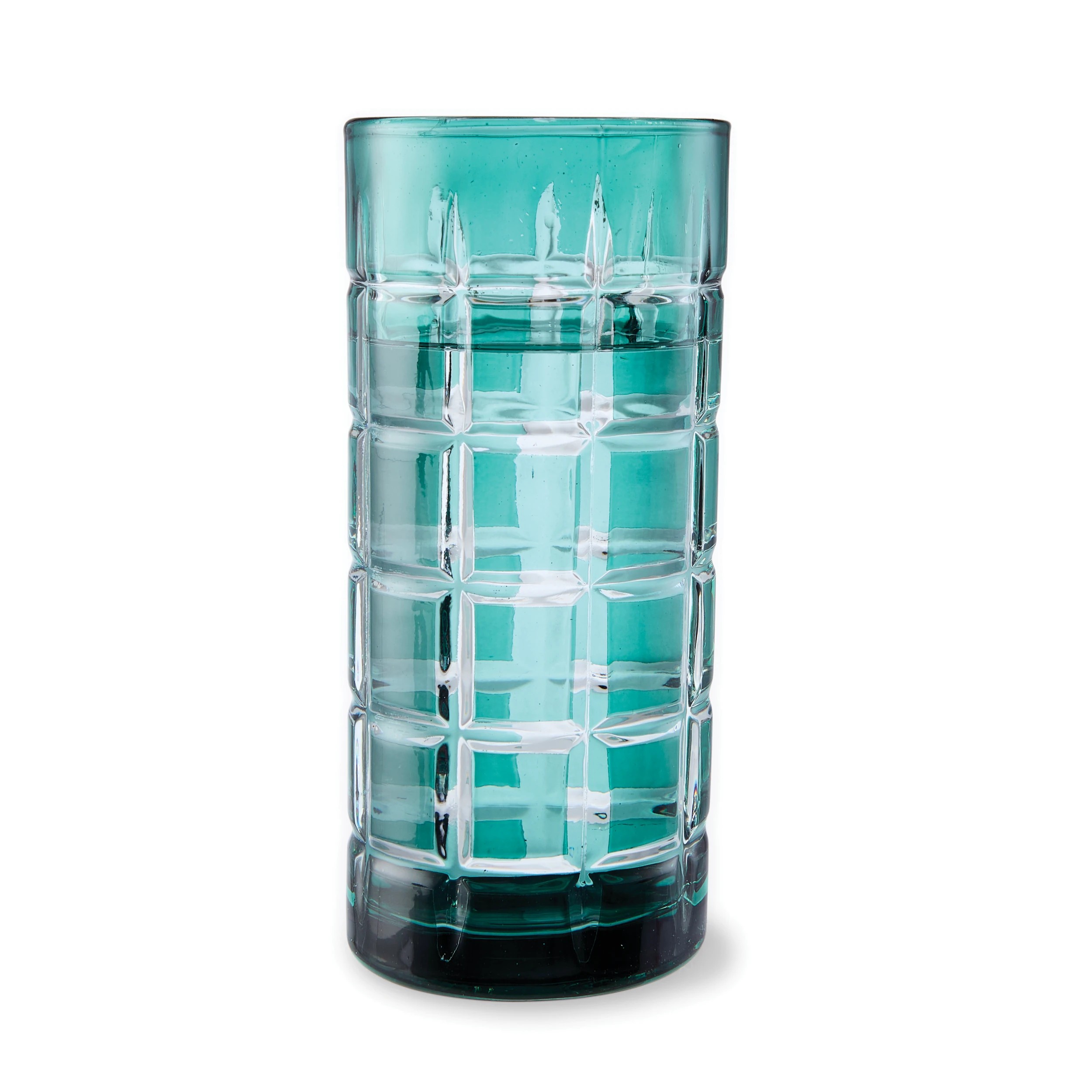 3 6 Green Tartan Highball Glasses, 3 of 6