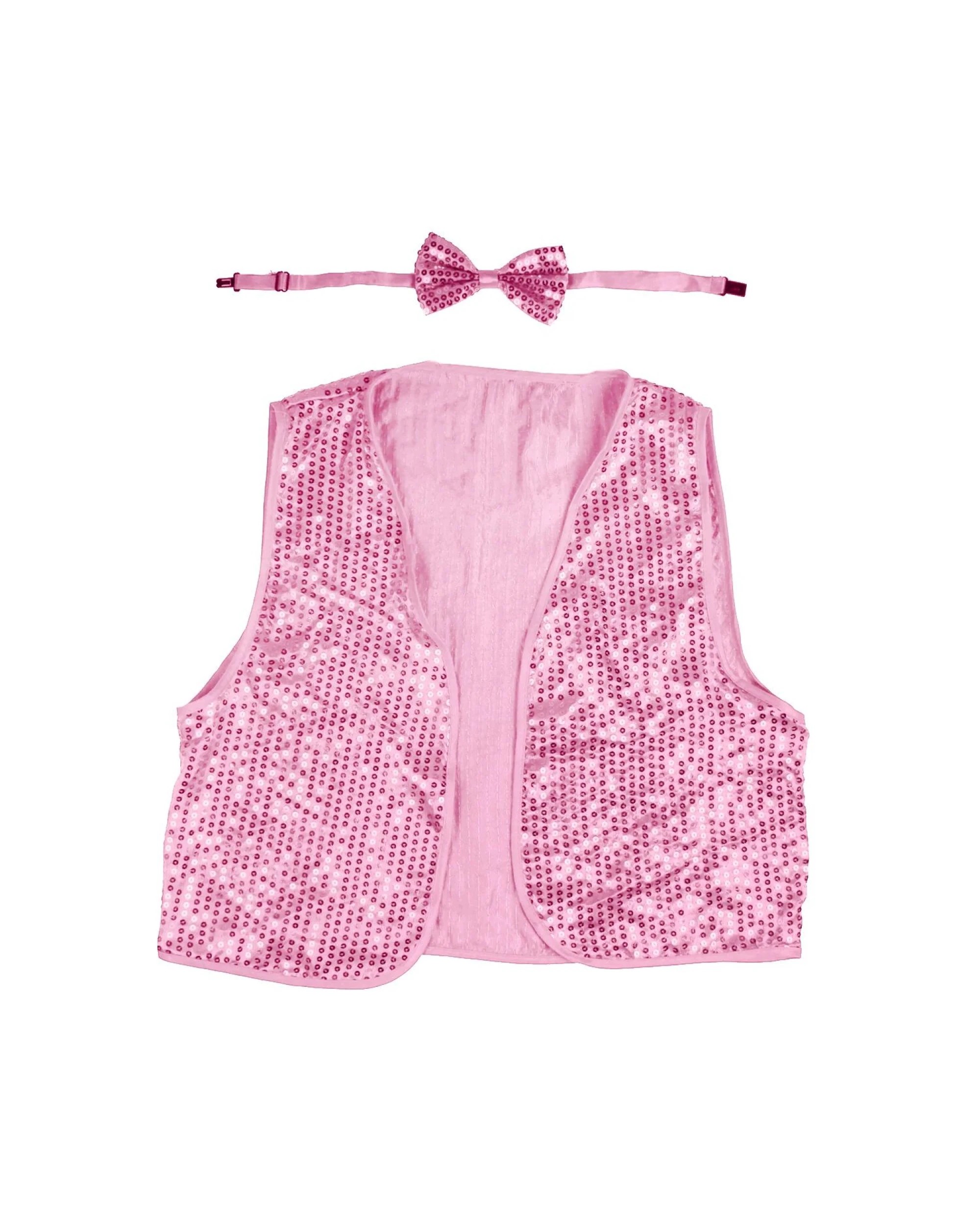 1 BR Costumes Kids Sequin Vest and Bow Tie Set for 80s Party Dress Up, 1 of 2