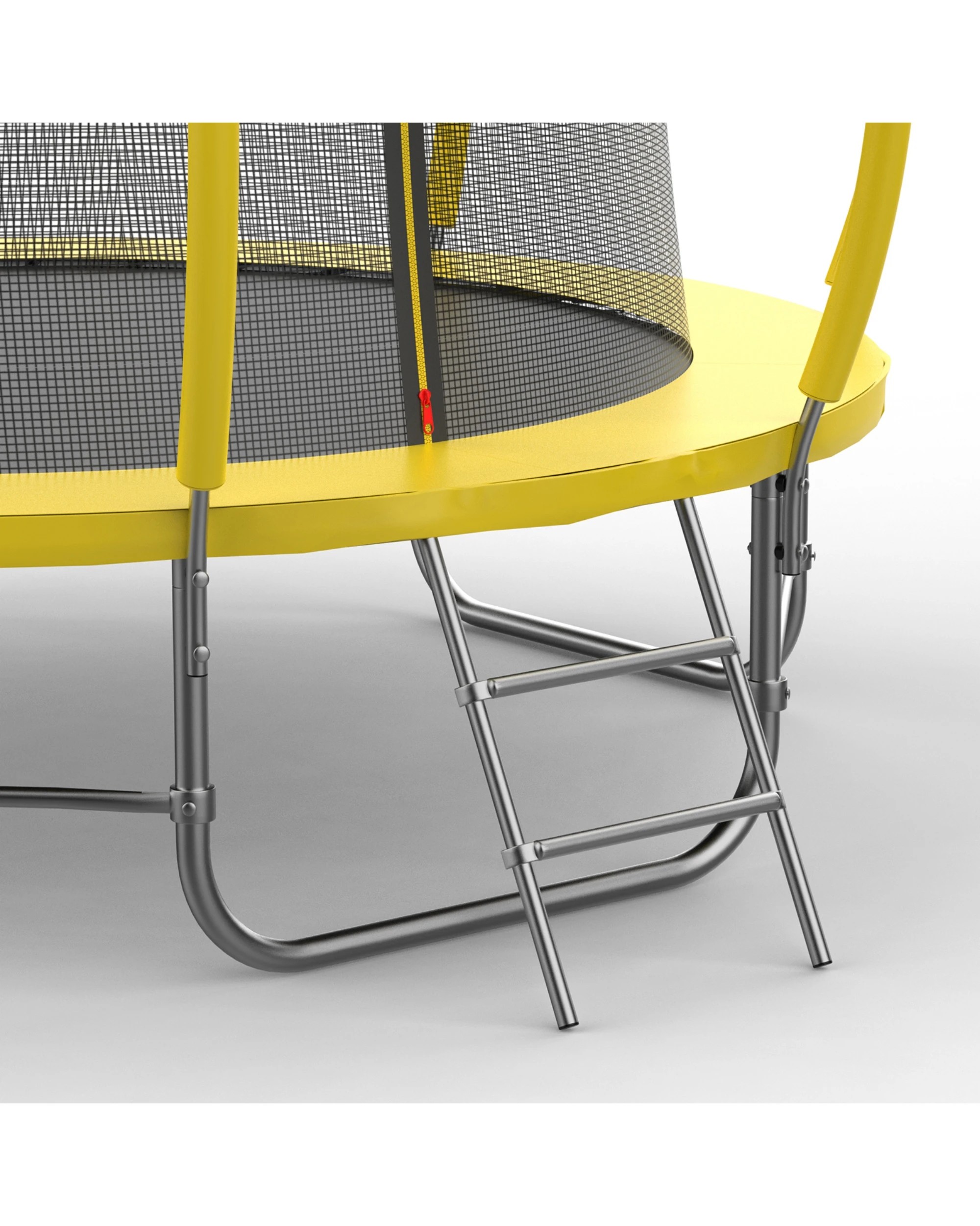 6 Advwin 10FT Recreational Trampoline Outdoor for Kids w/Safety Enclosure Net, Ladder, Max Limit 150 kg，Yellow, 6 of 7