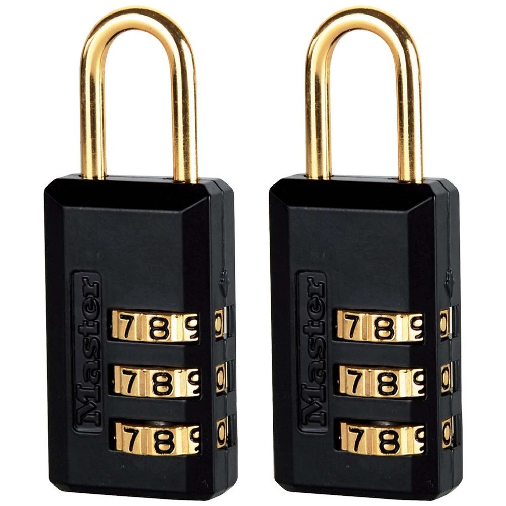 1 Master Lock 20mm Luggage Padlock 2 Pack, 1 of 7