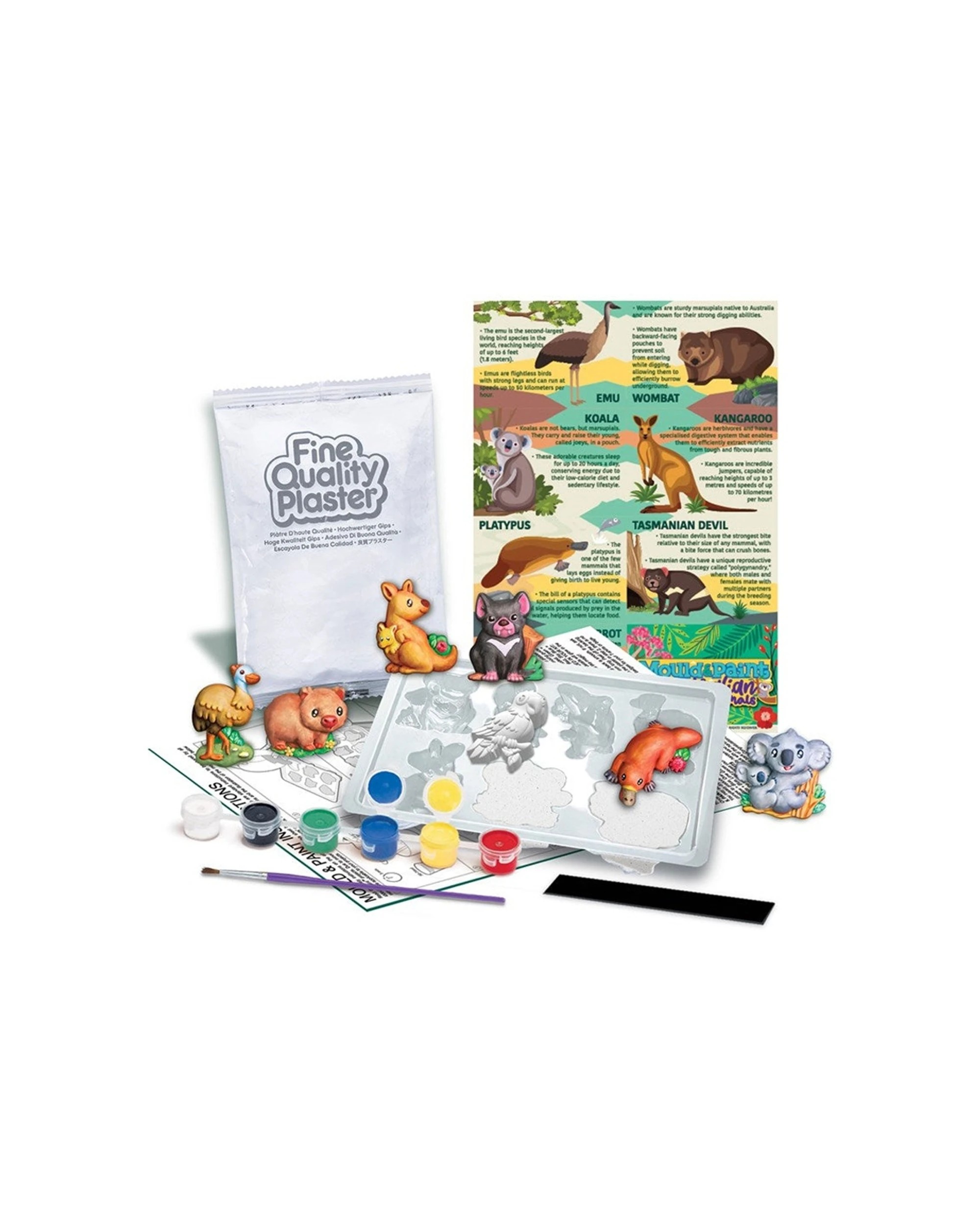 2 4M Mould Paint Australia Kit Animal Magnets Kids Toy Educational, 2 of 3