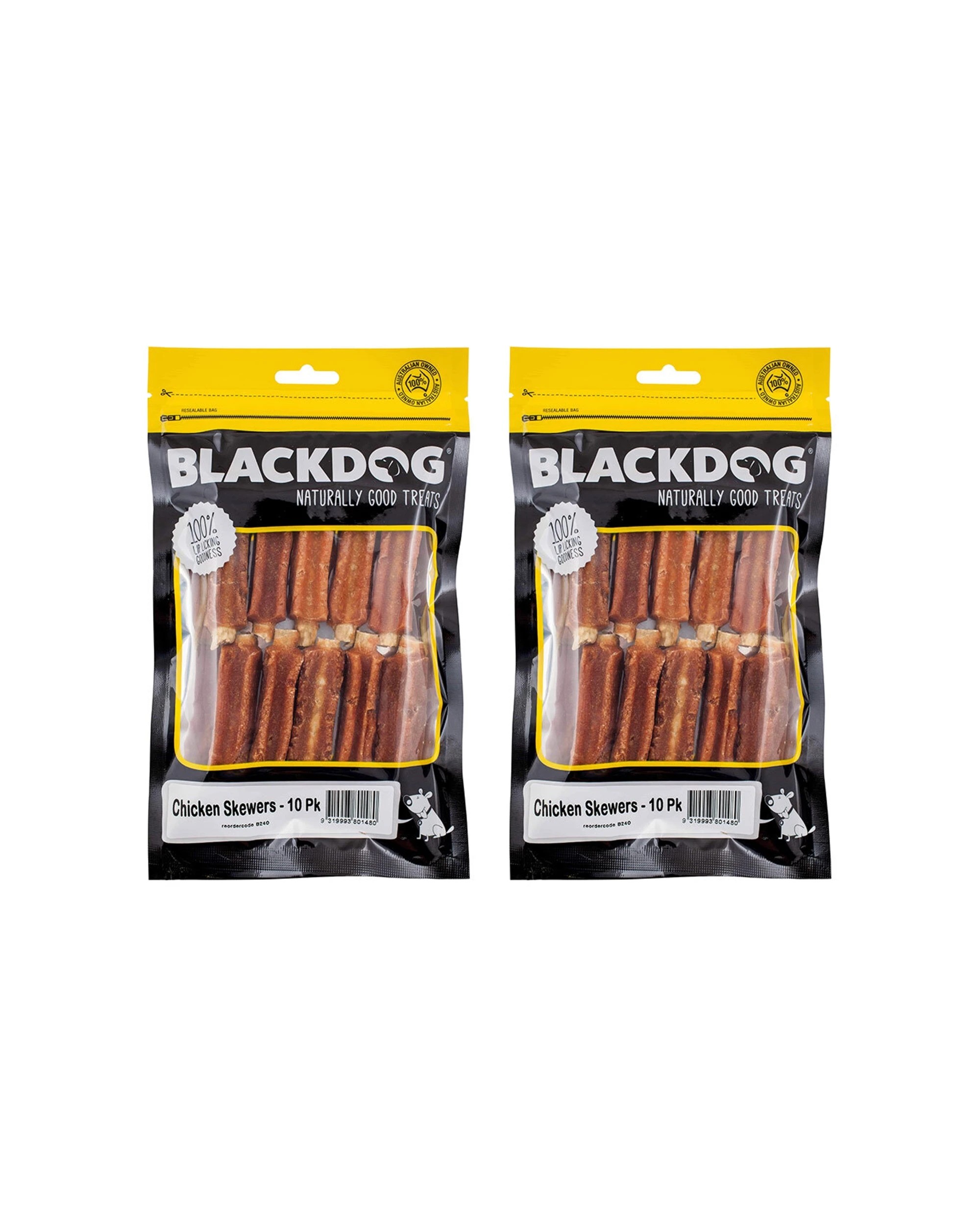 1 Blackdog Chicken Skewers Rawhide Stick Dog Treats 20 Pack High Protein Low - Brown, 1 of 1