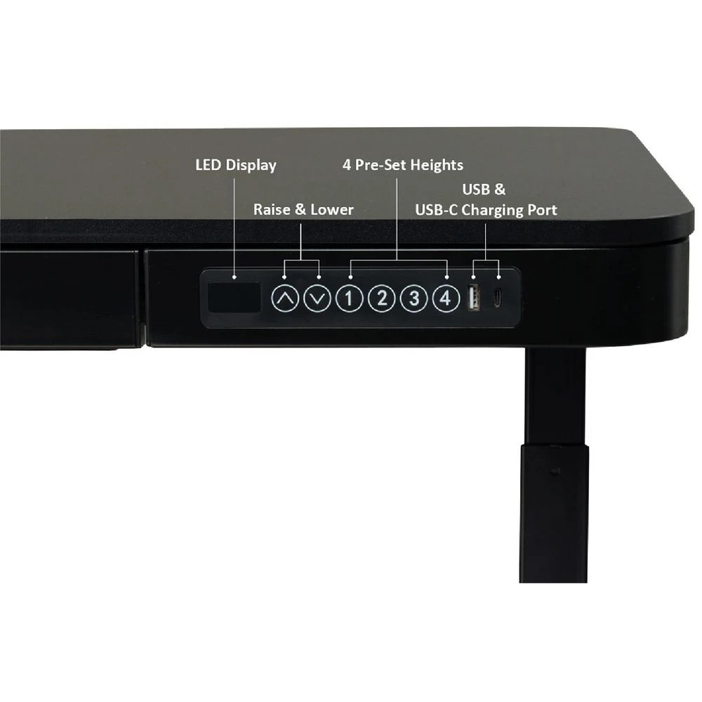 5 Newhaven Electric Sit Stand Desk with Drawer 1200mm Black Desks, Tables and Workstations, 5 of 10