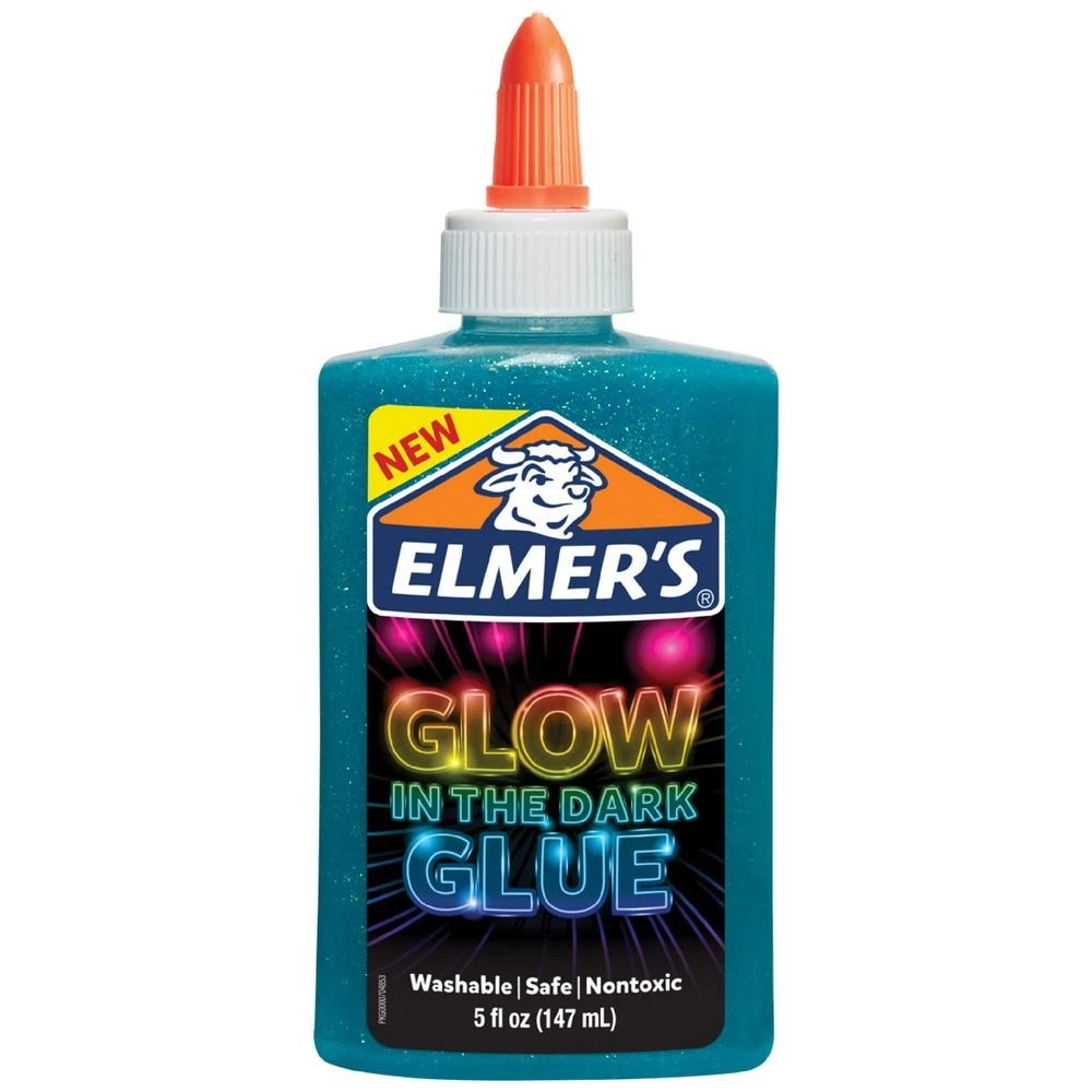 1 Elmer's Glow in the Dark Liquid Glue Blue 147mL, 1 of 2