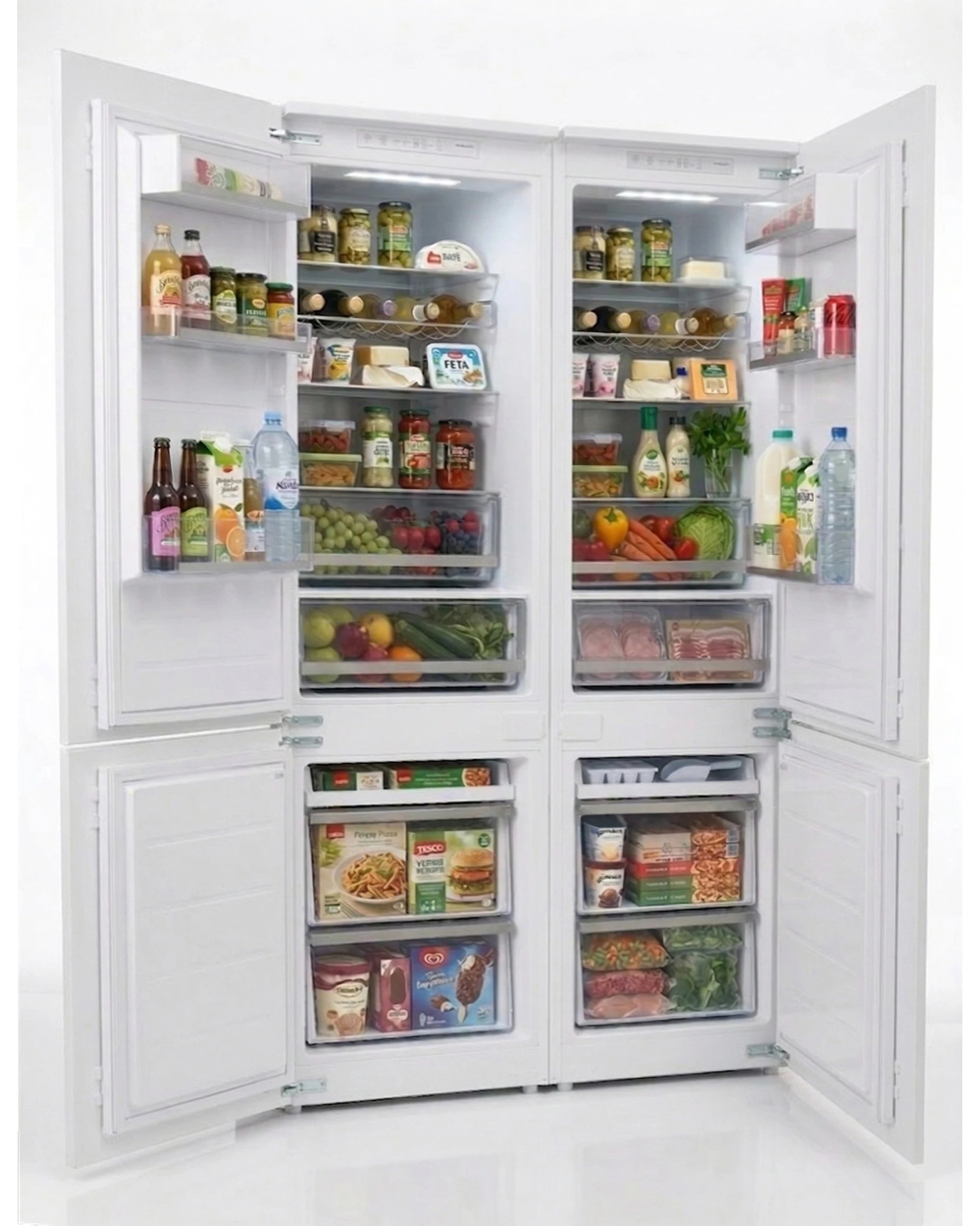 3 Kleenmaid Integrated Refrigerator Bottom Mount Freezer Built-In Fridge Cabinet, 3 of 7