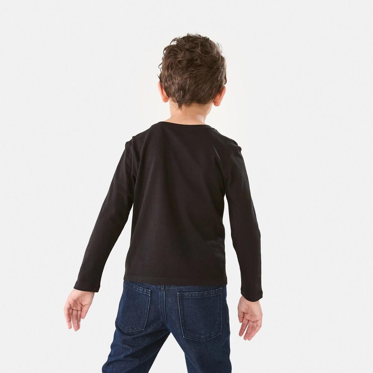 2 Long Sleeve Print T-shirt Blk Fossil, 2 of 8