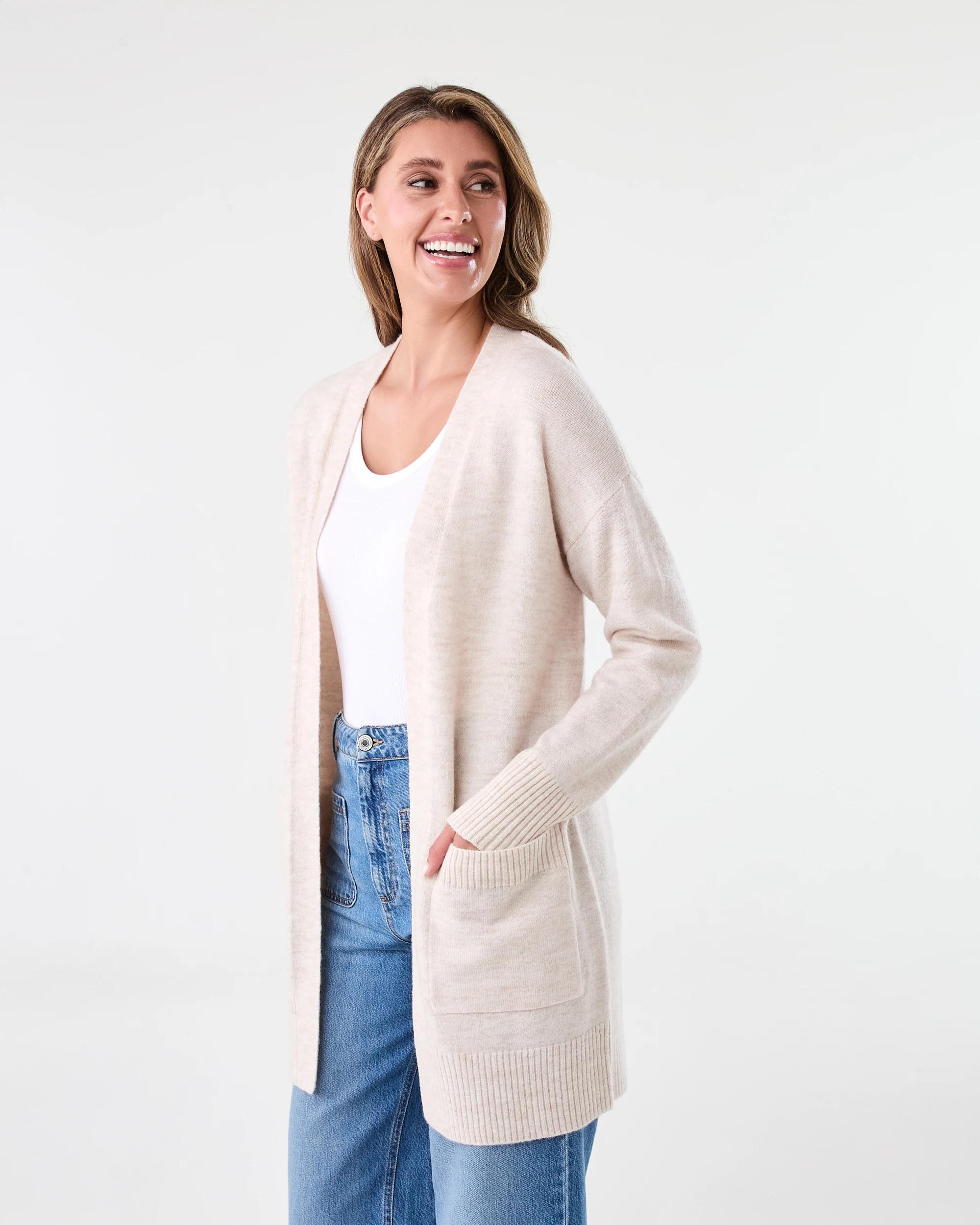 2 Mid Length Cardigan Bge Otml, 2 of 7