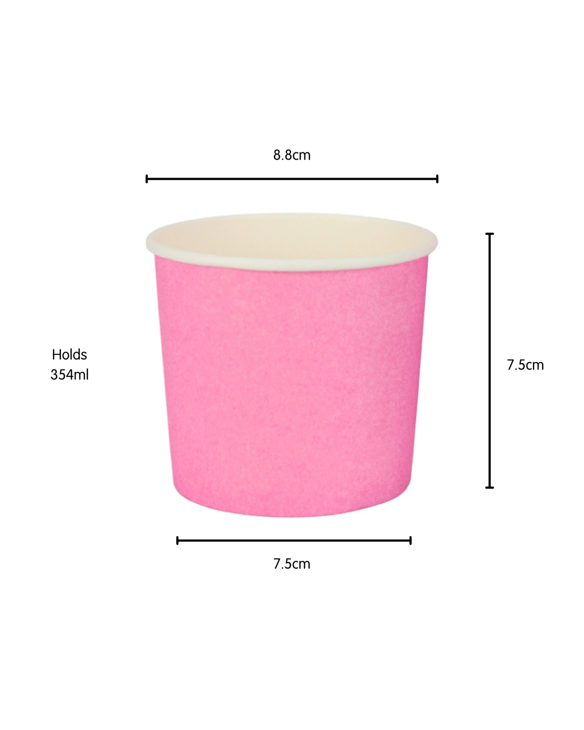 2 Party Maker Ice Cream Cups 354ml Pack of 24 - Pink, 2 of 3