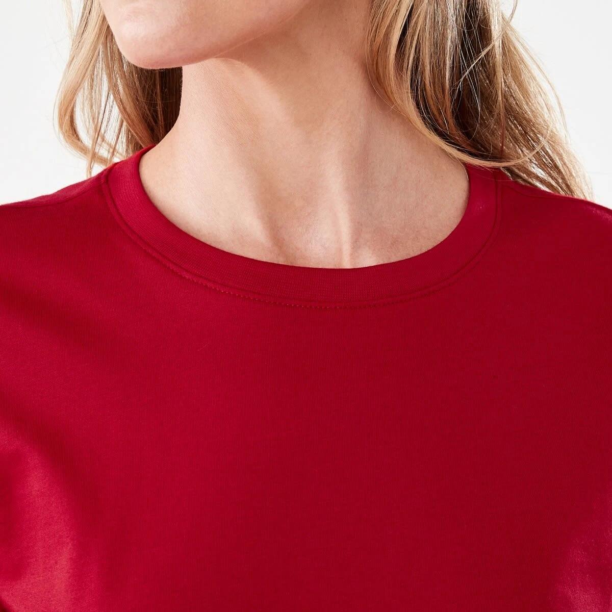 5 Short Sleeve Australian Cotton T-shirt DEEP CHERRY, 5 of 5