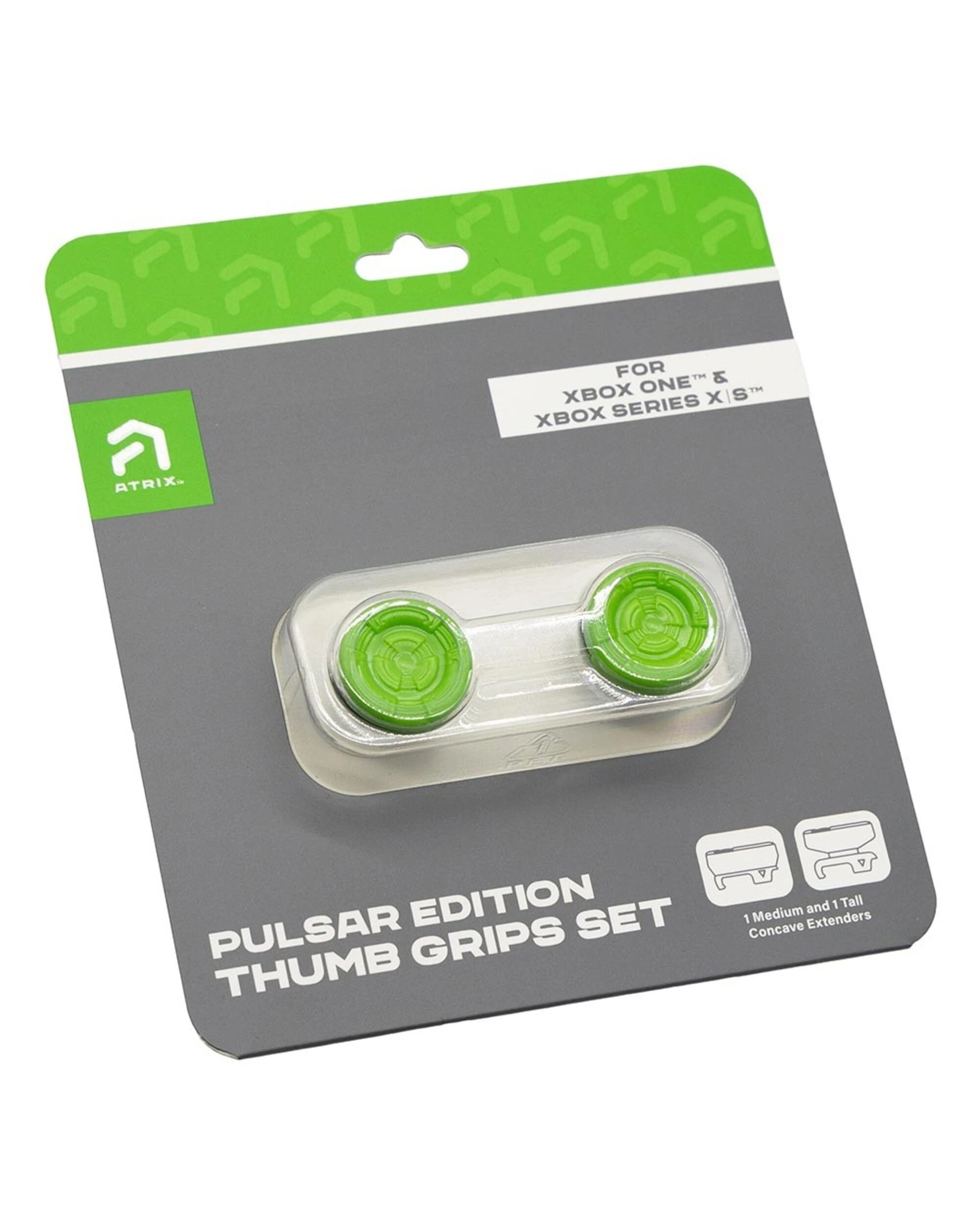 1 Atrix Pulsar Edition Thumbgrip Set for Xbox - Green, 1 of 2