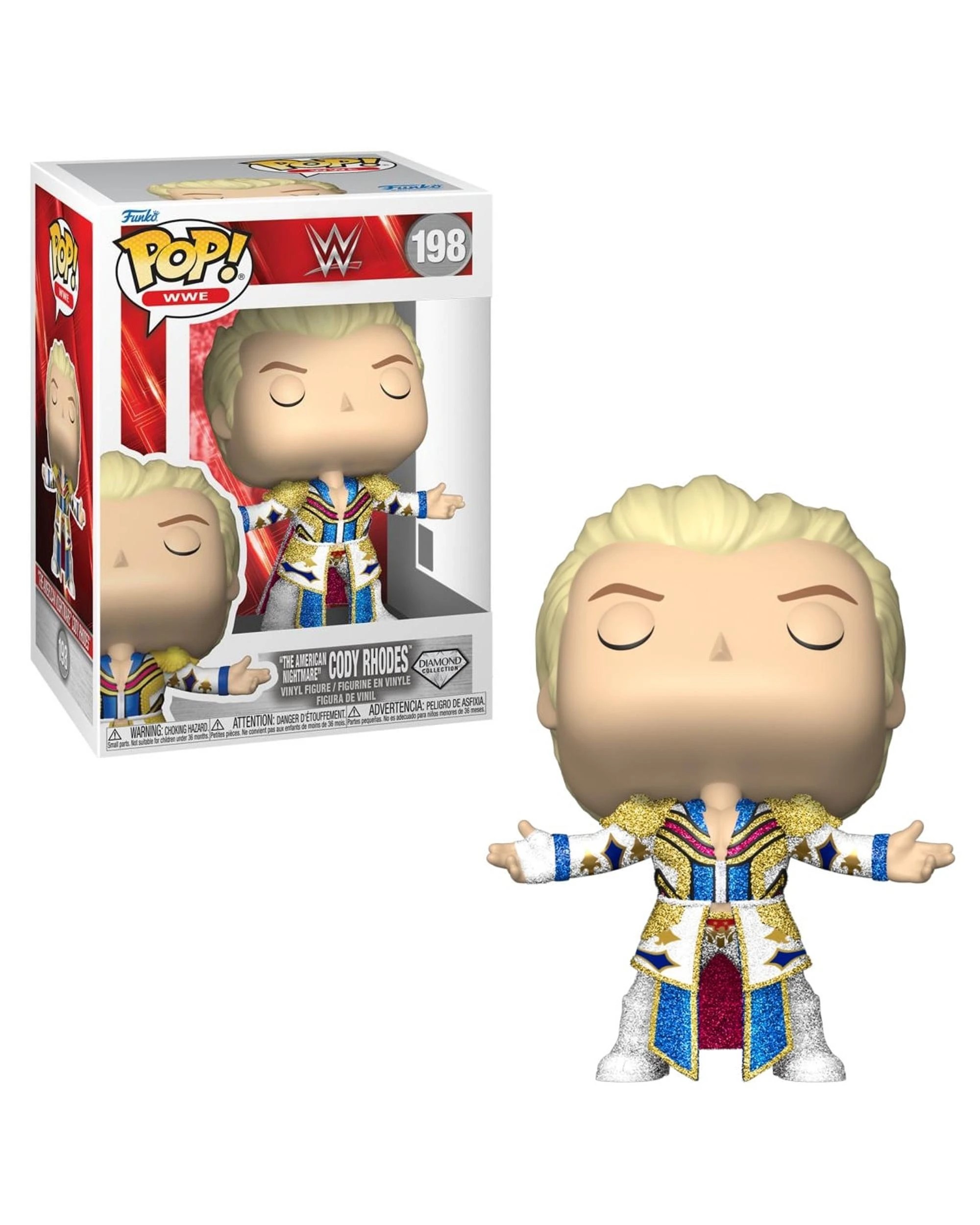 1 WWE American Nightmare Cody Rhodes Diamond Glitter Funko POP! Vinyl, 1 of 3
