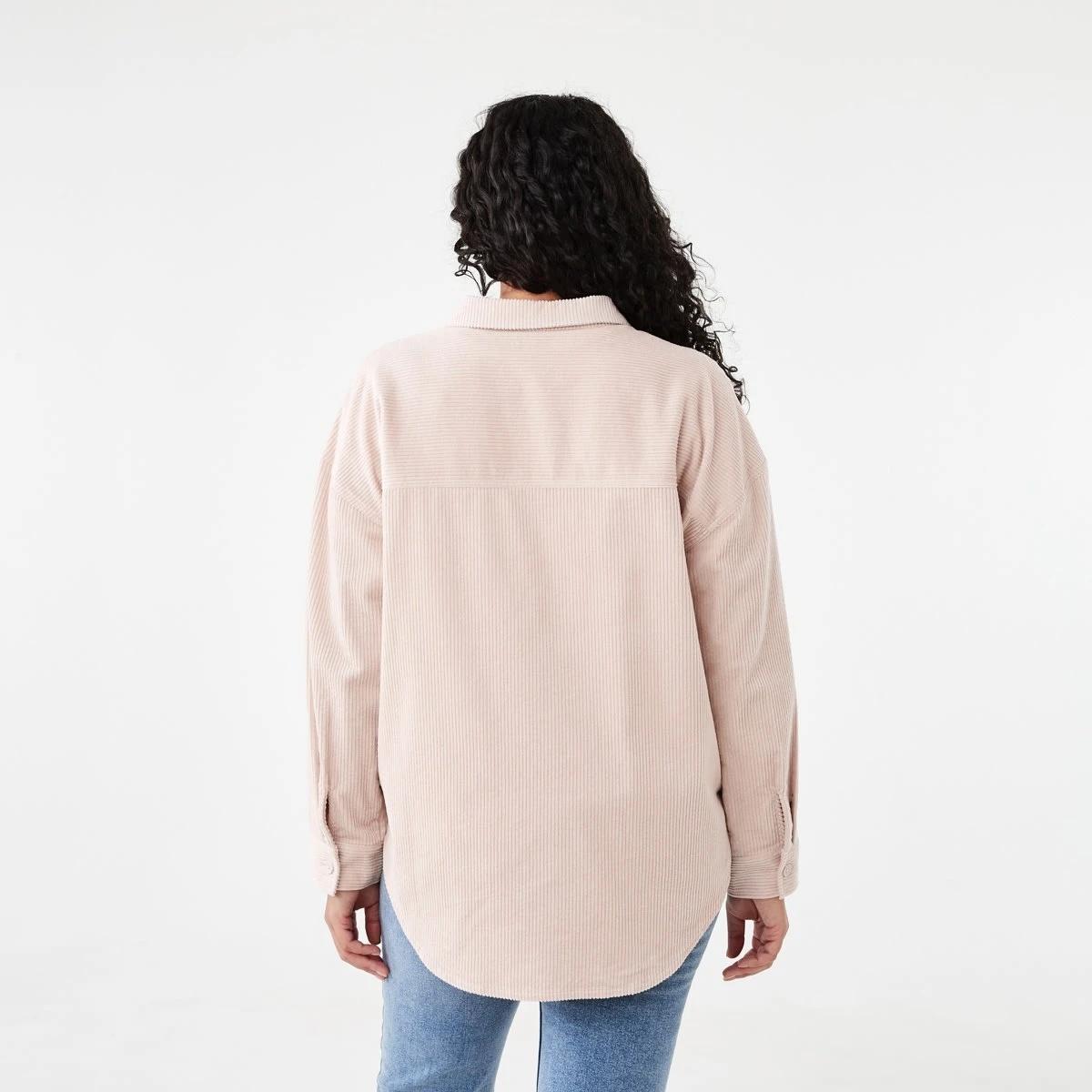 4 Long Sleeve Corduroy Shirt Rose Pink, 4 of 8