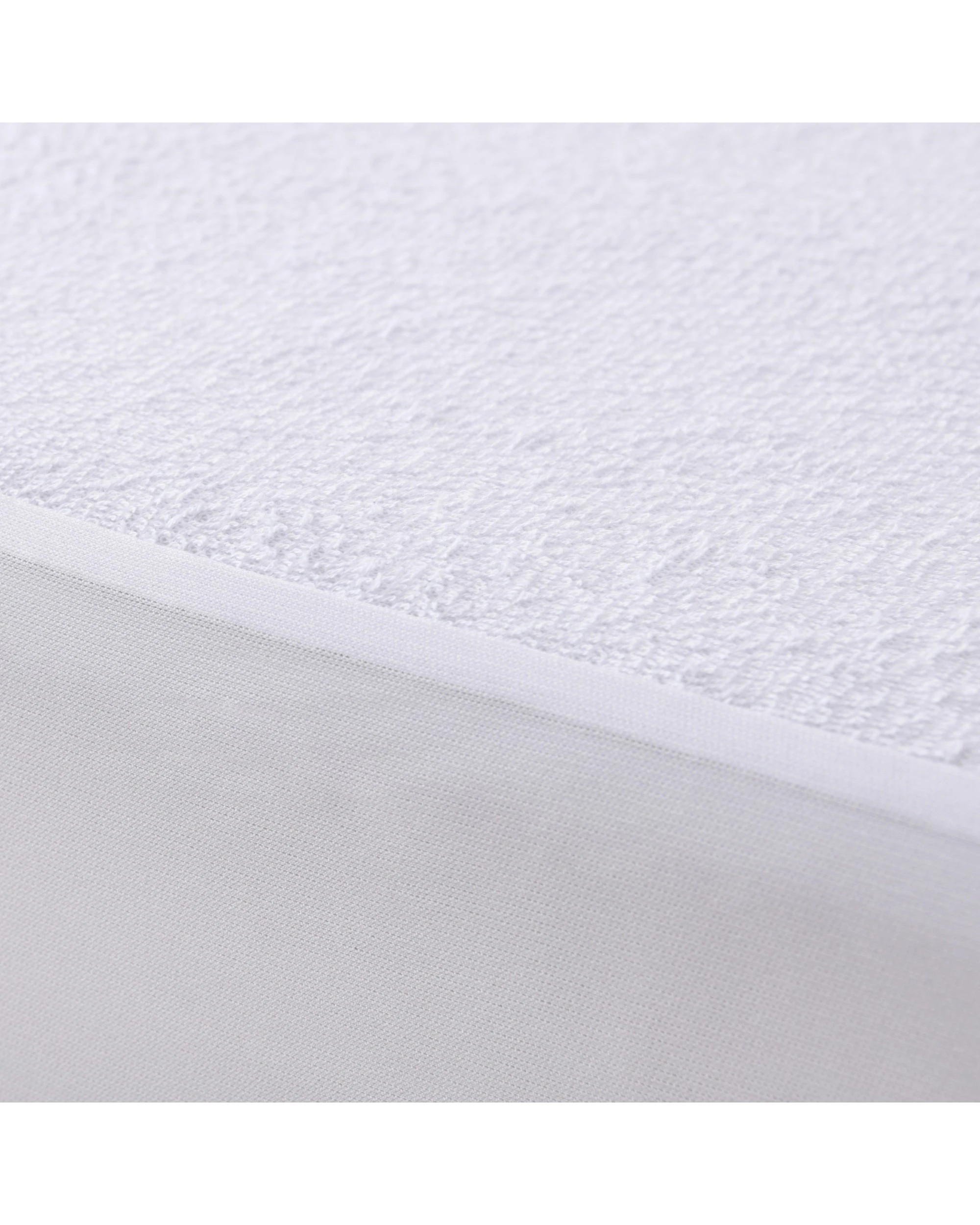 2 Dreamaker Cotton Terry Towelling Waterproof Mattress Protector - Single Bed - White, 2 of 7