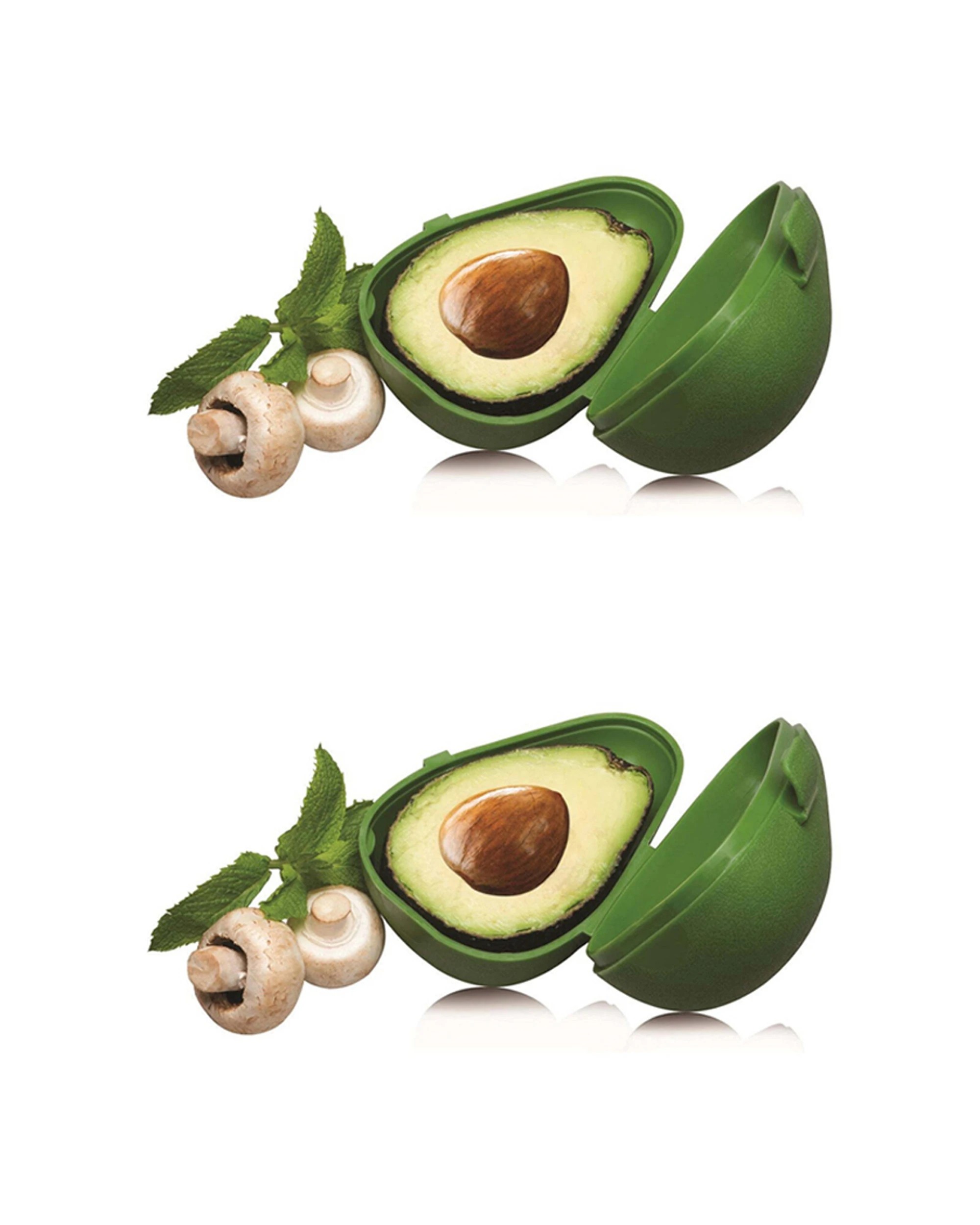 1 Avanti 2PK Avocado Saver Kitchen Container Keeper Dishwasher Safe Secure Closure - Green, 1 of 1