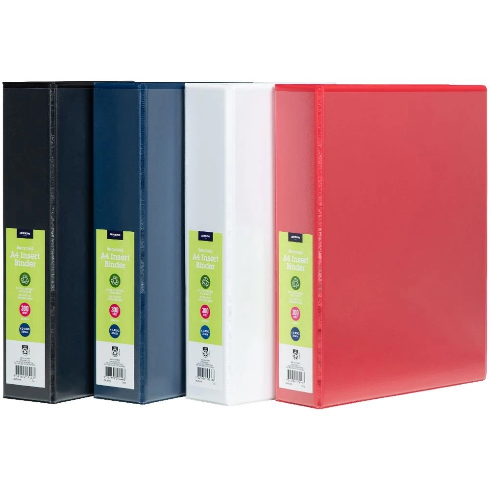 6 J.Burrows Insert Binder A4 4 D-Ring 38mm Blue, 6 of 6