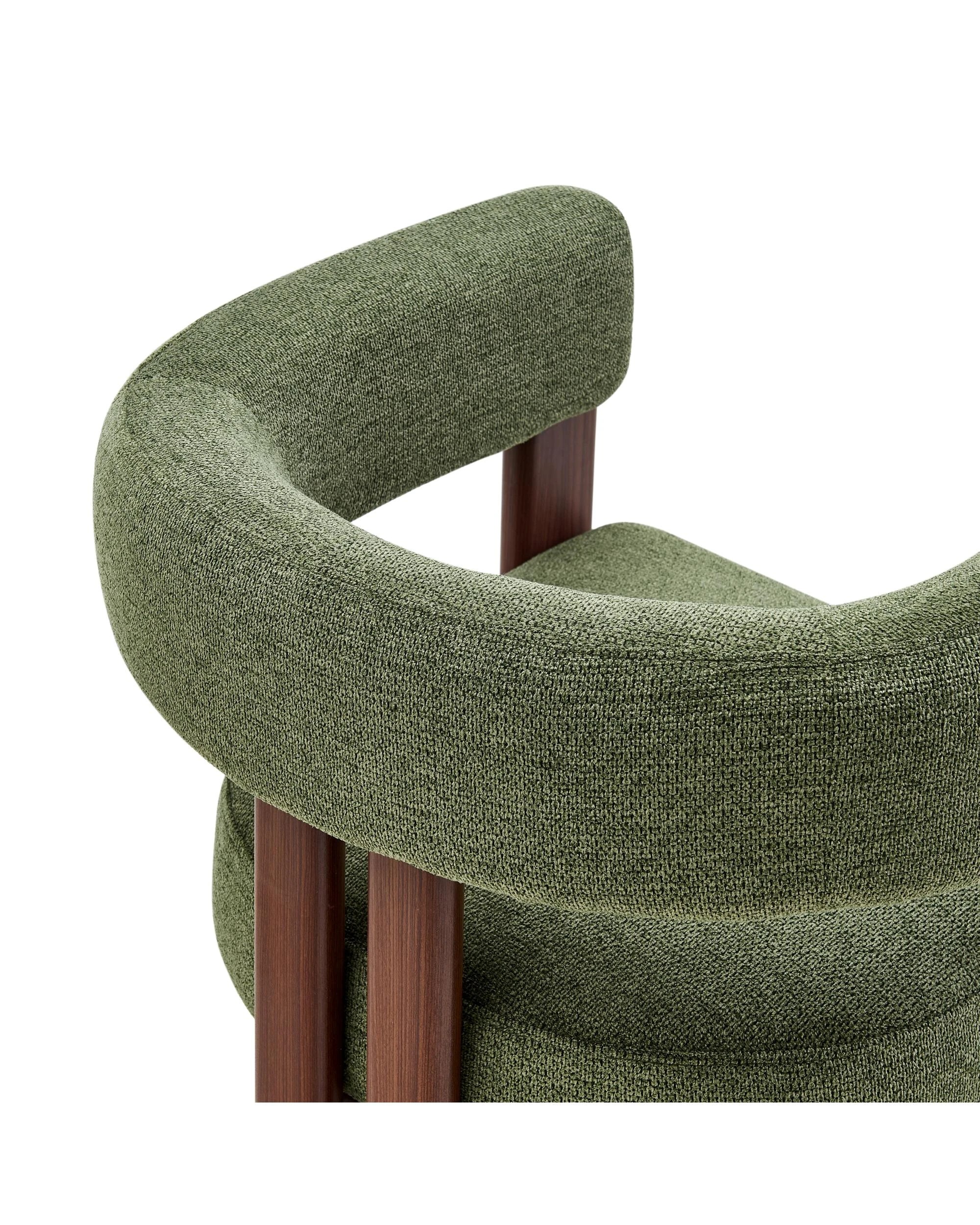 9 Kodu Accent Lounge Chair Armchair Olive and Walnut - Green, 9 of 10