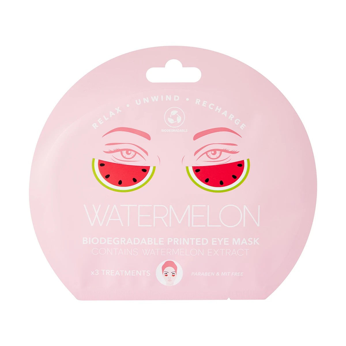 1 3 Pack Printed Eye Masks - Watermelon Extract, 1 of 3