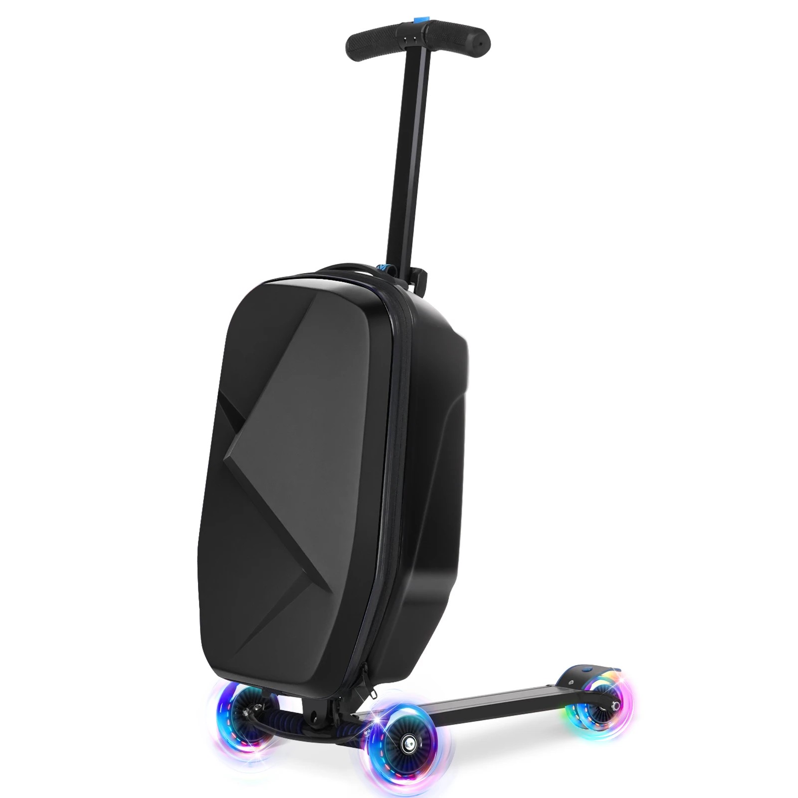 7 Advwin Foldable Scooter Suitcase LED Wheels Ride-on LuggageCarry-on Luggage & Travel Scooter Ride-on Suitcase, 7 of 9