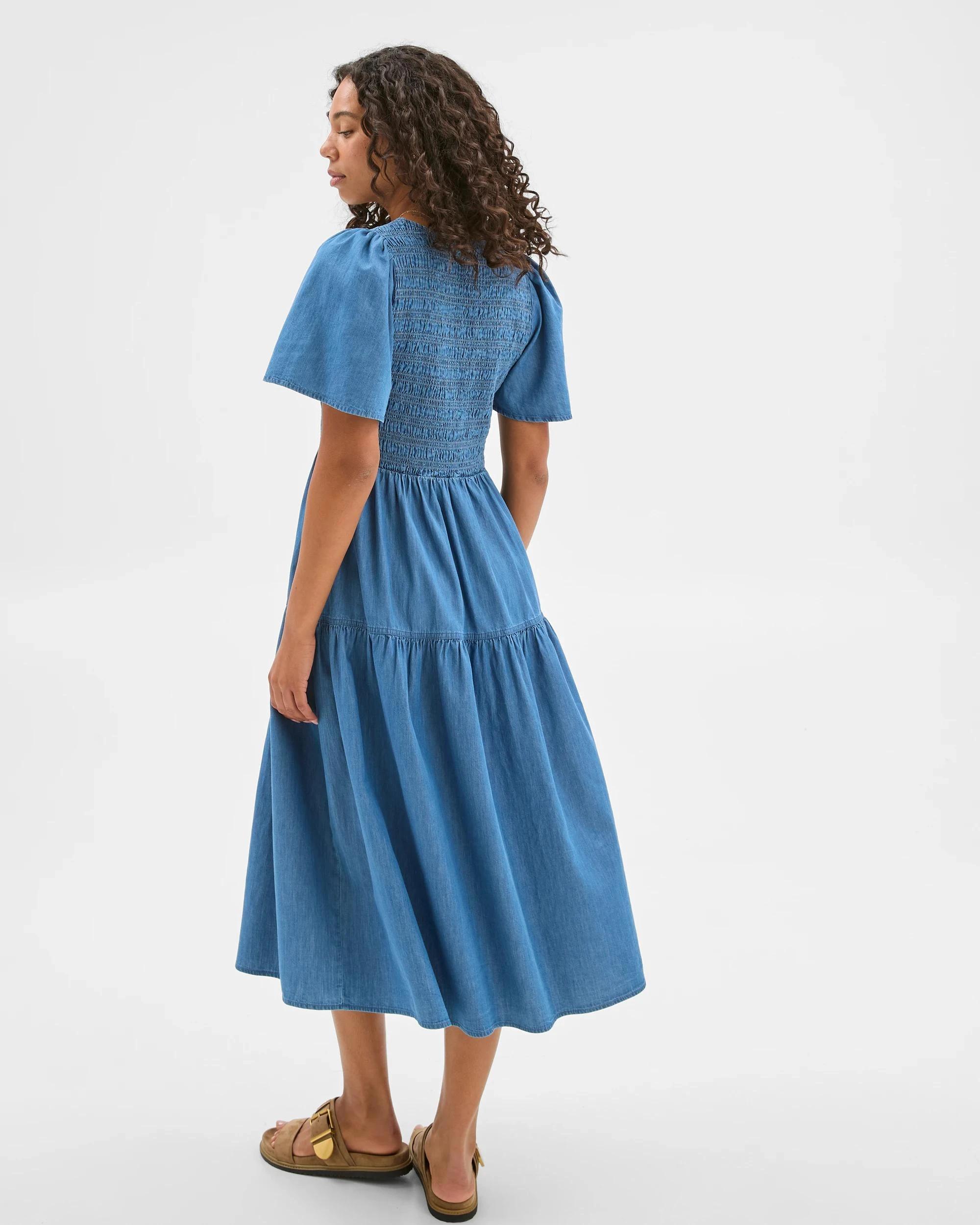 4 Target Woman Chambray Midi Dress CHAMBRAY, 4 of 6