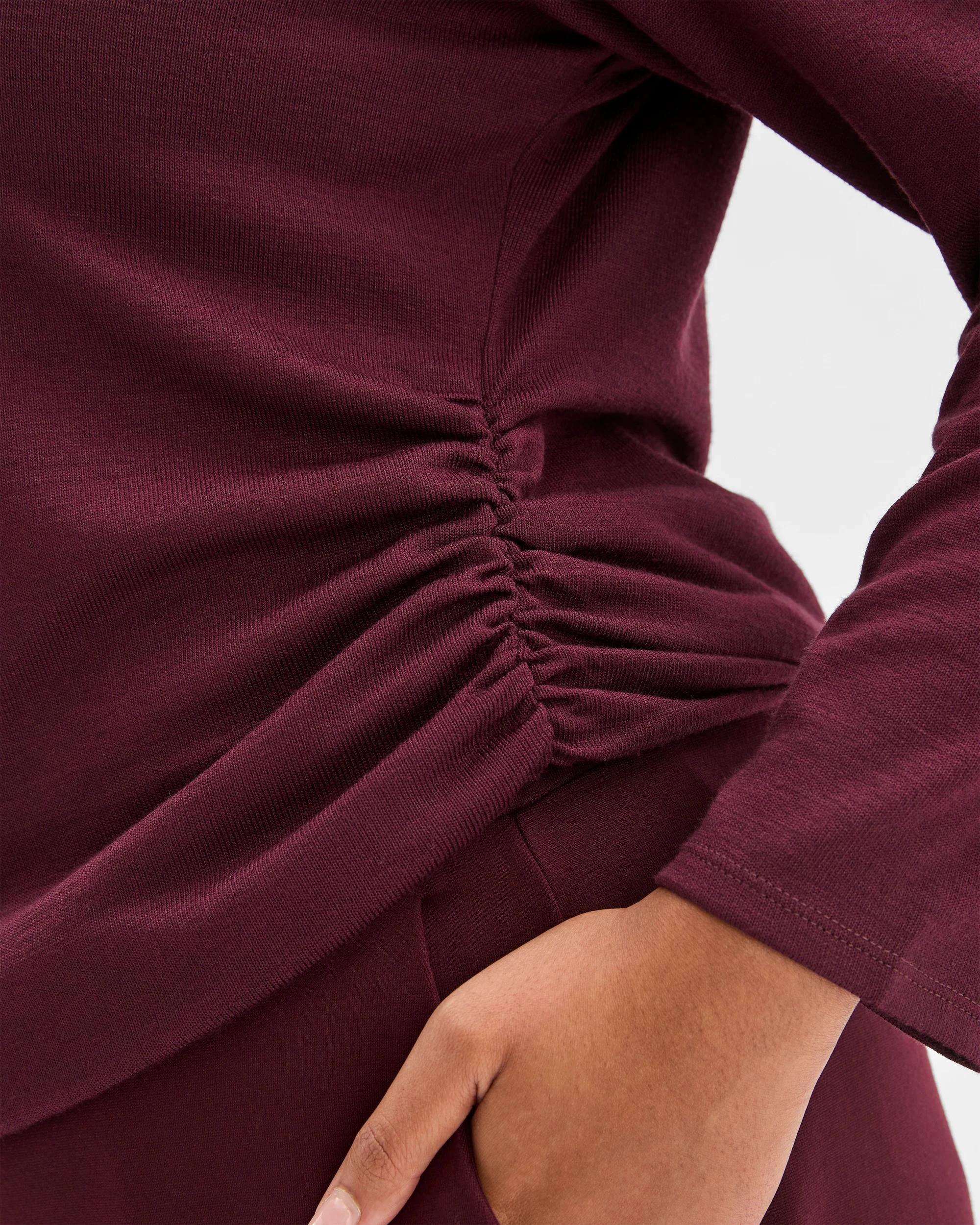 7 Target Curve Plus Size Long Sleeve Drape Knit Top PINOT, 7 of 7