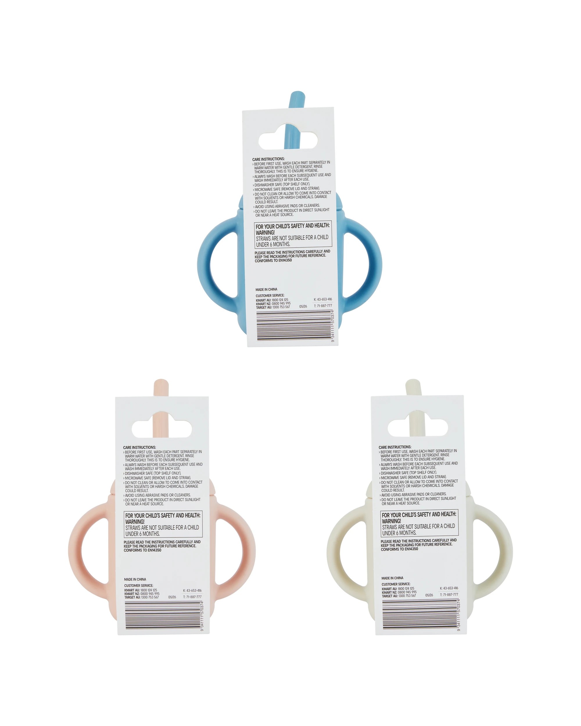 8 Silicone Sippy Cup with Straw - Assorted, 8 of 8