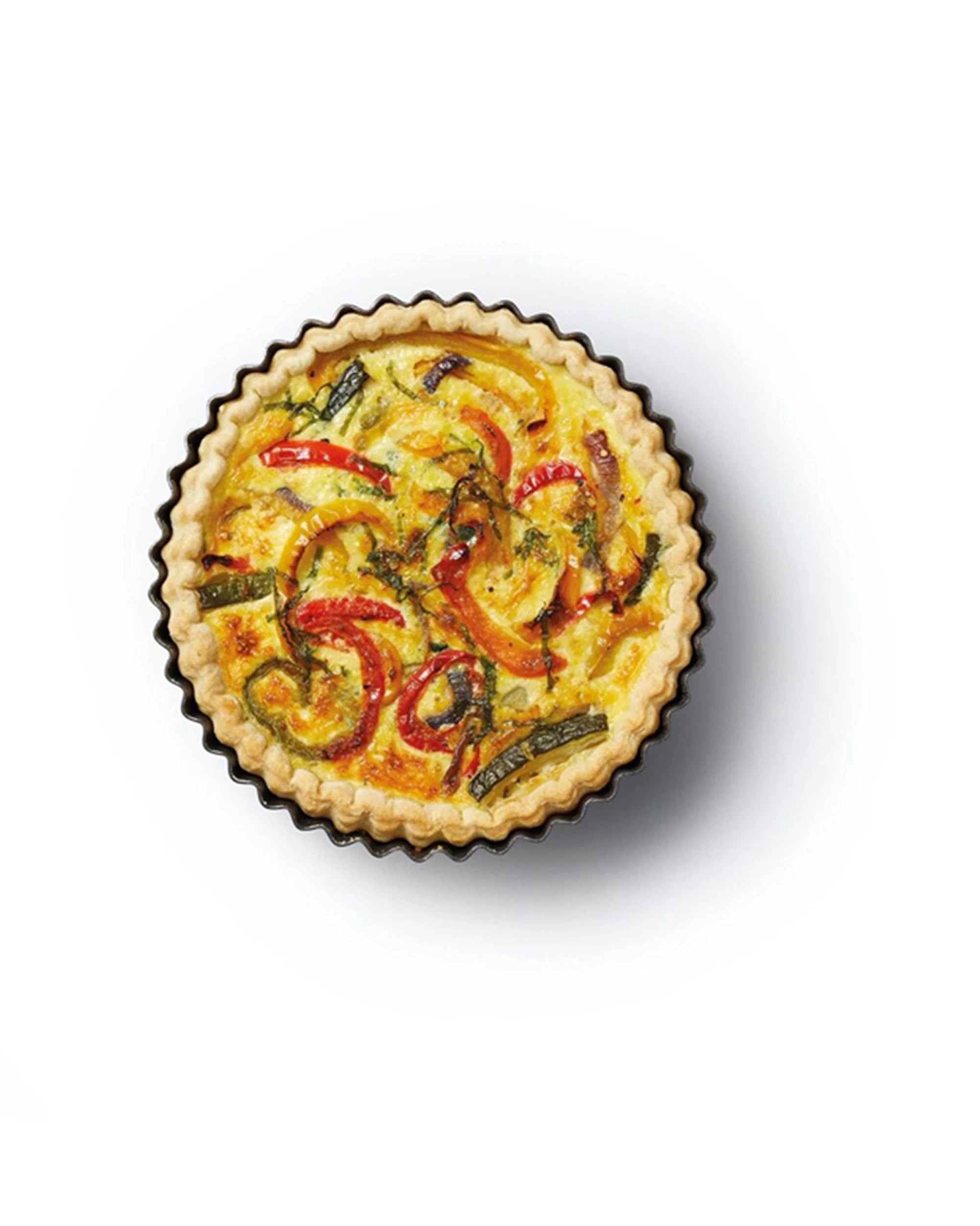 5 Mastercraft 2x 20cm Heavy Loose Base Non-Stick Round Flan Quiche Pan Carbon - Black, 5 of 5