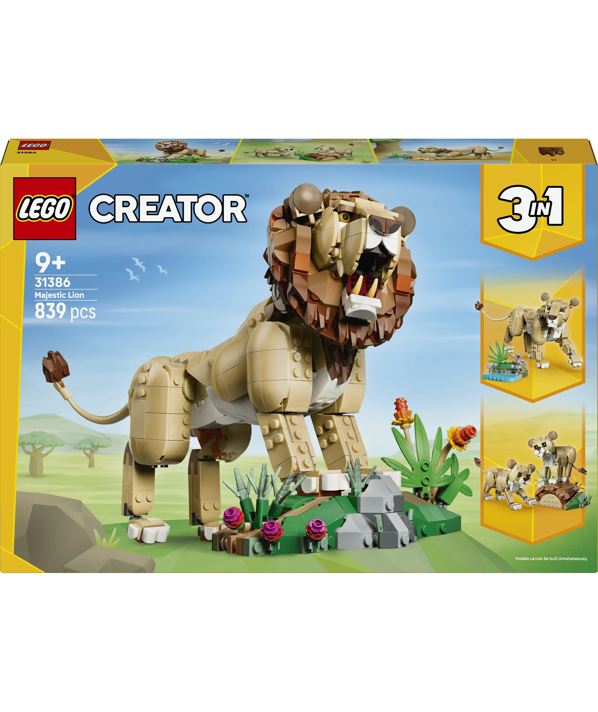 1 LEGO Creator Wild Animals: Majestic Lion 31386, 1 of 9