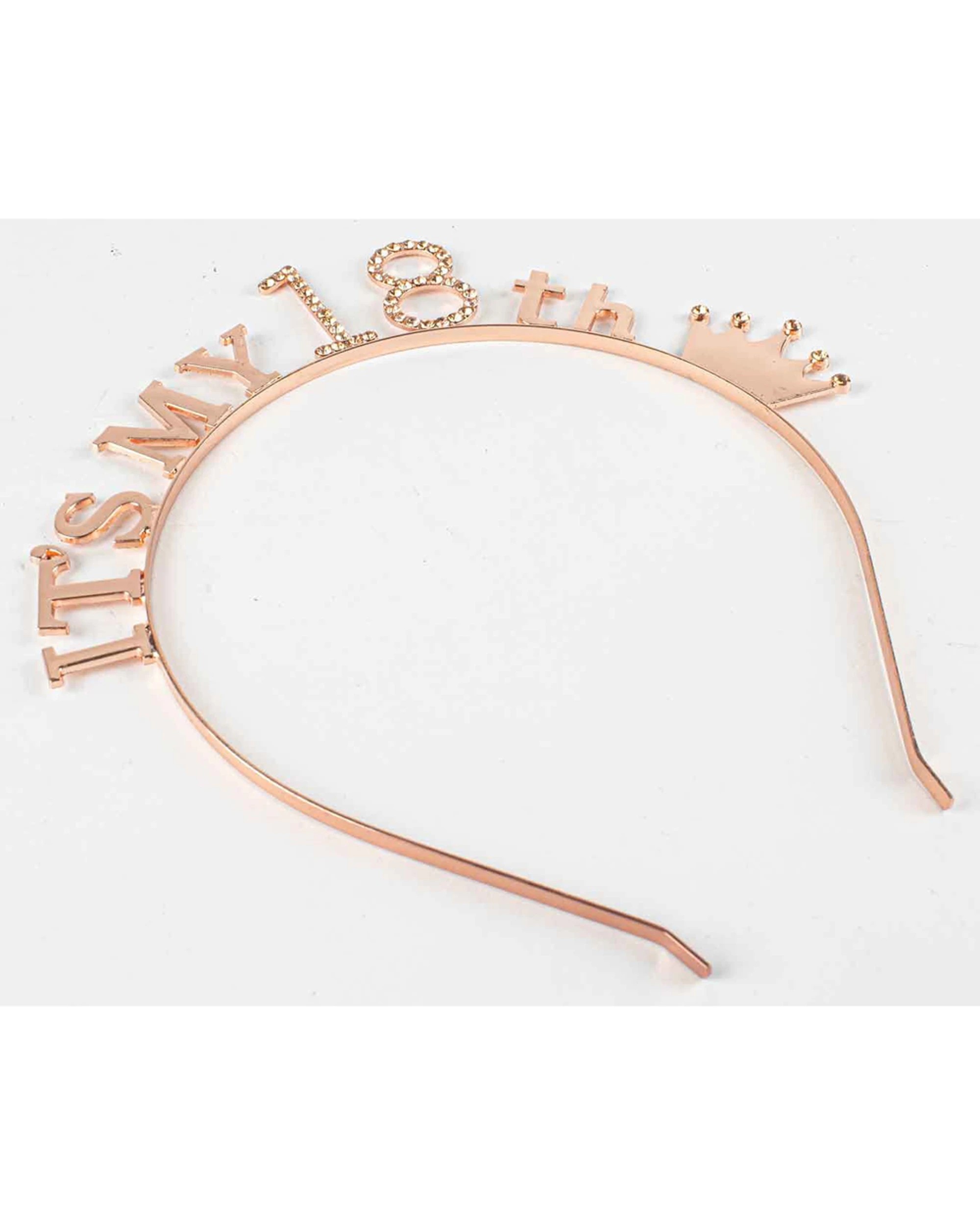 4 LMD Its My 18th Rose Ladies Head Band Party Accessory Celebration Wear - Gold, 4 of 4