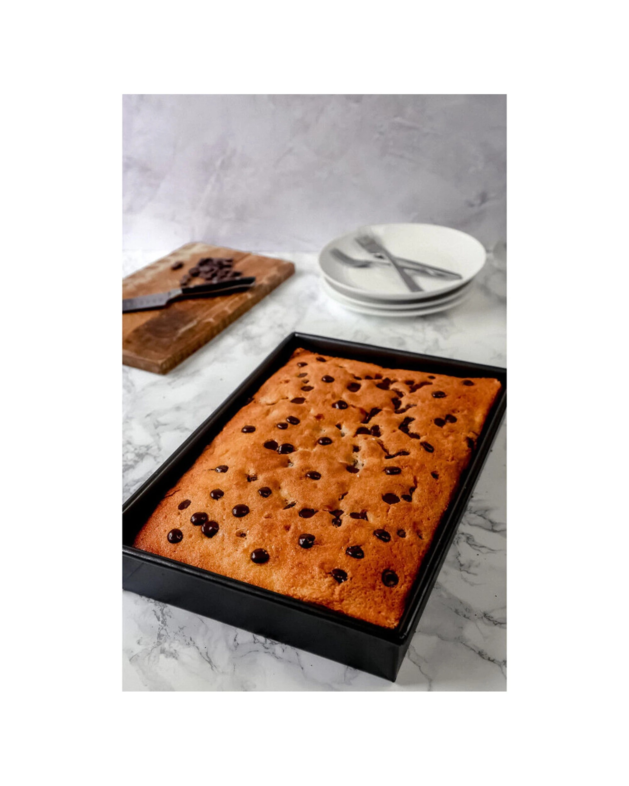 6 Mastercraft 2PK 35x24cm Heavy Base Non-Stick Quantum II Rectangular Deep Cake Pan 2PK - Black, 6 of 7