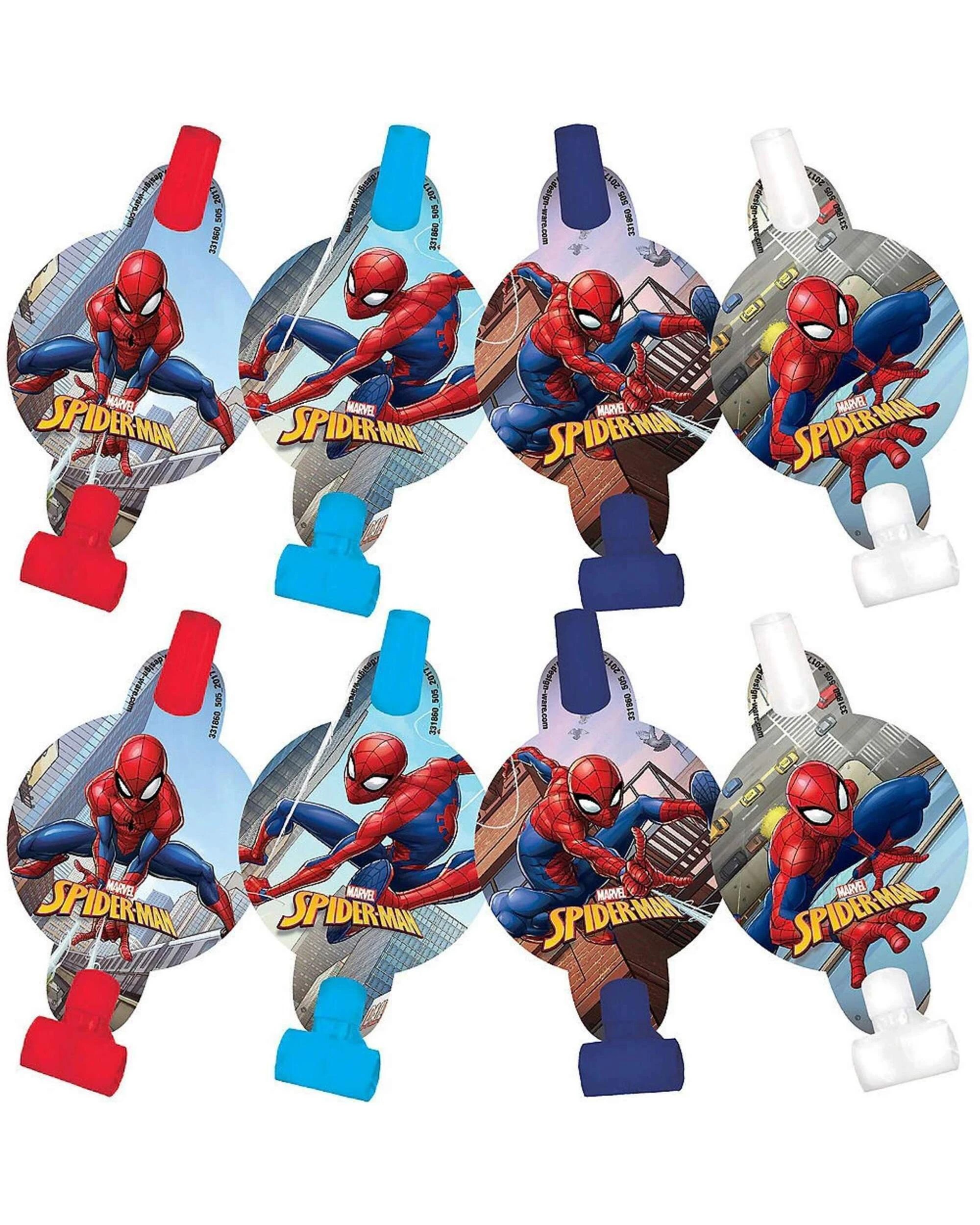 1 Amscan Spiderman Webbed Wonder Party Blowers Pack of 8, 1 of 1