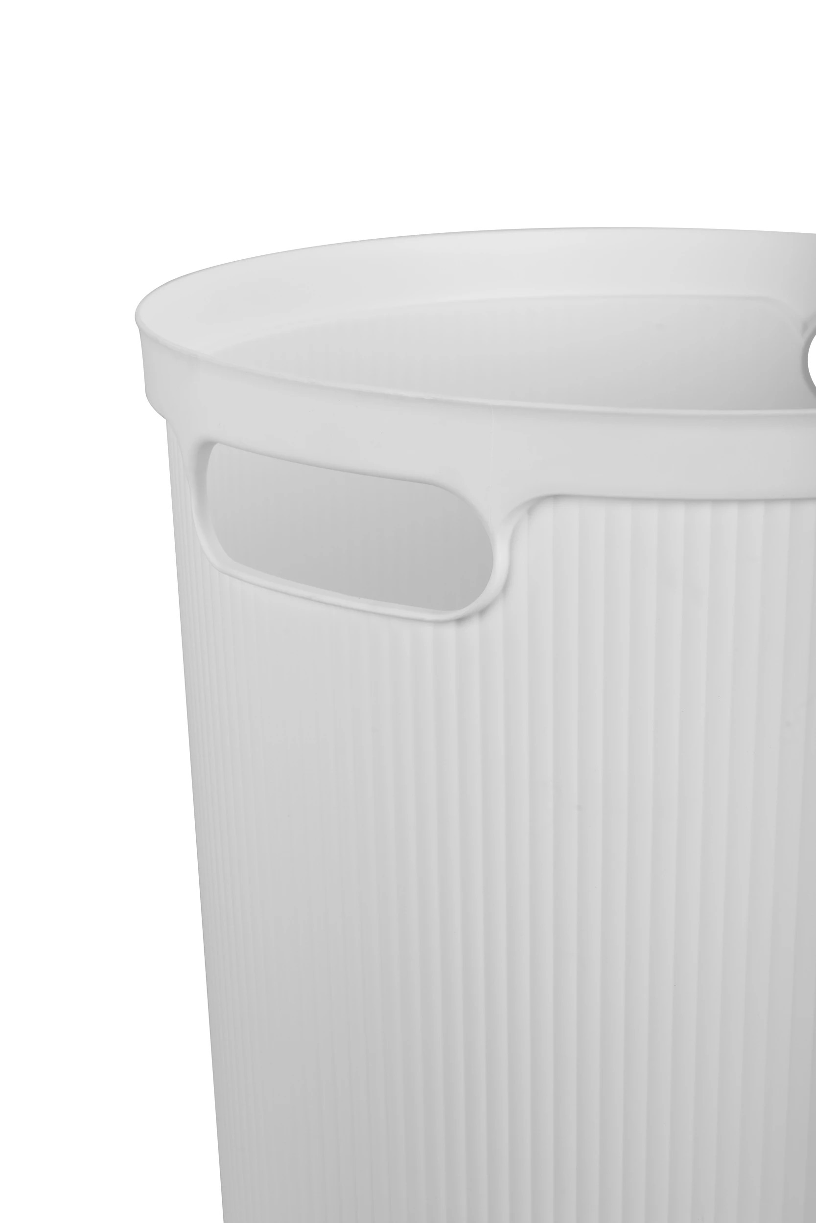 8 70 Litre Ribbed Laundry Hamper - White, 8 of 8