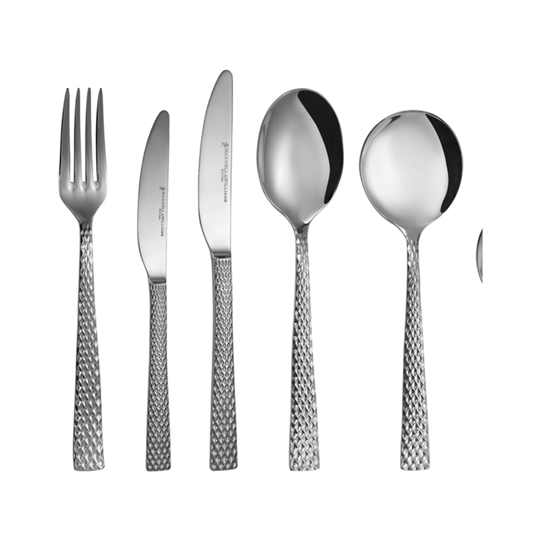1 Maxwell & Williams 42pc Diamonds Cutlery Tableware Set Stainless Steel
 - Silver, 1 of 3