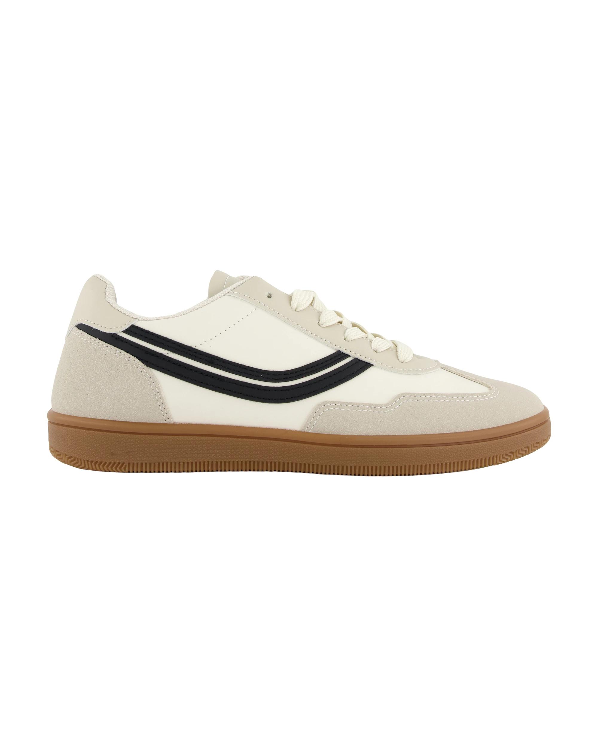 1 Stripe PU Retro Sneakers White, 1 of 5