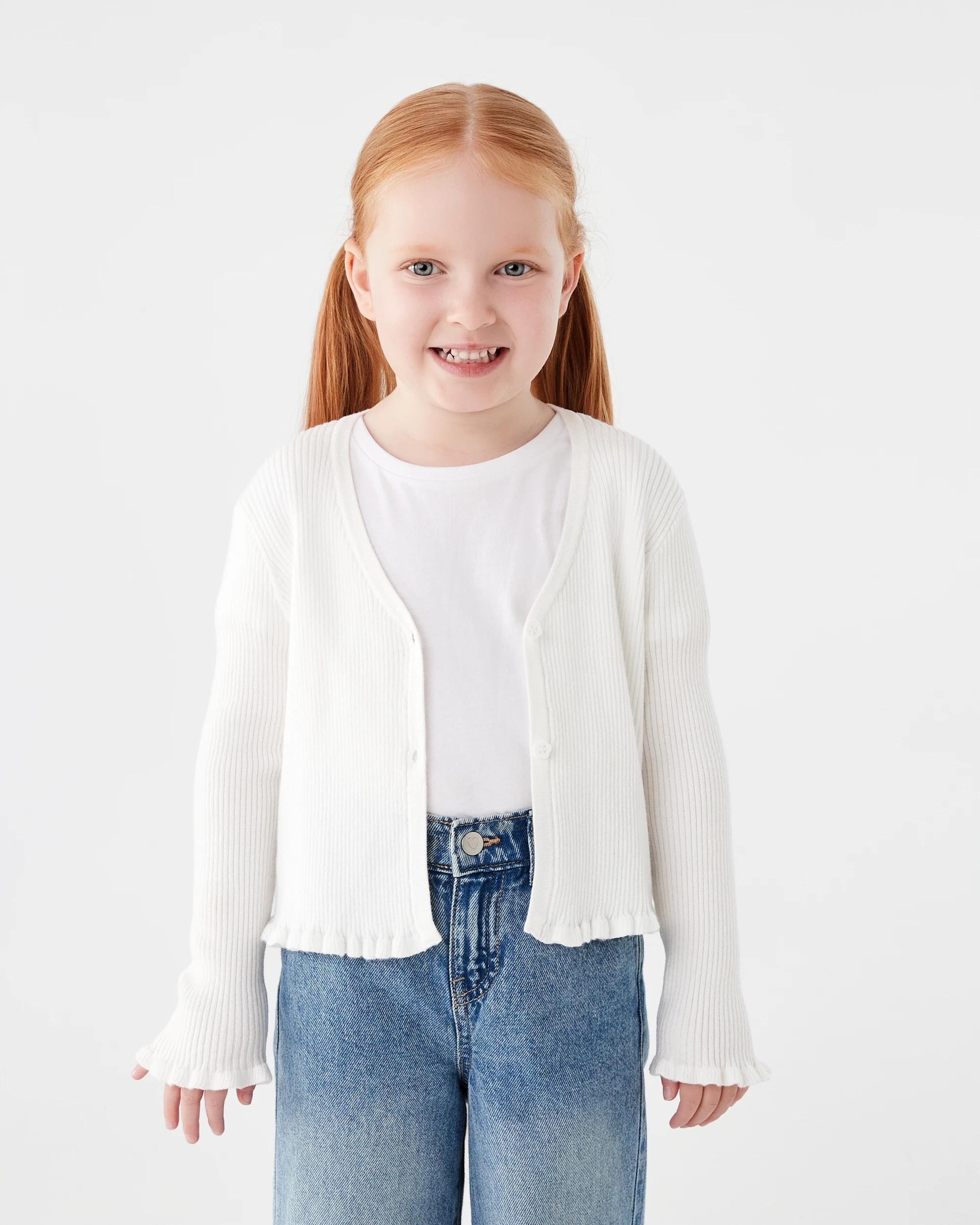 1 Button Up Front Cardigan Gardenia, 1 of 9