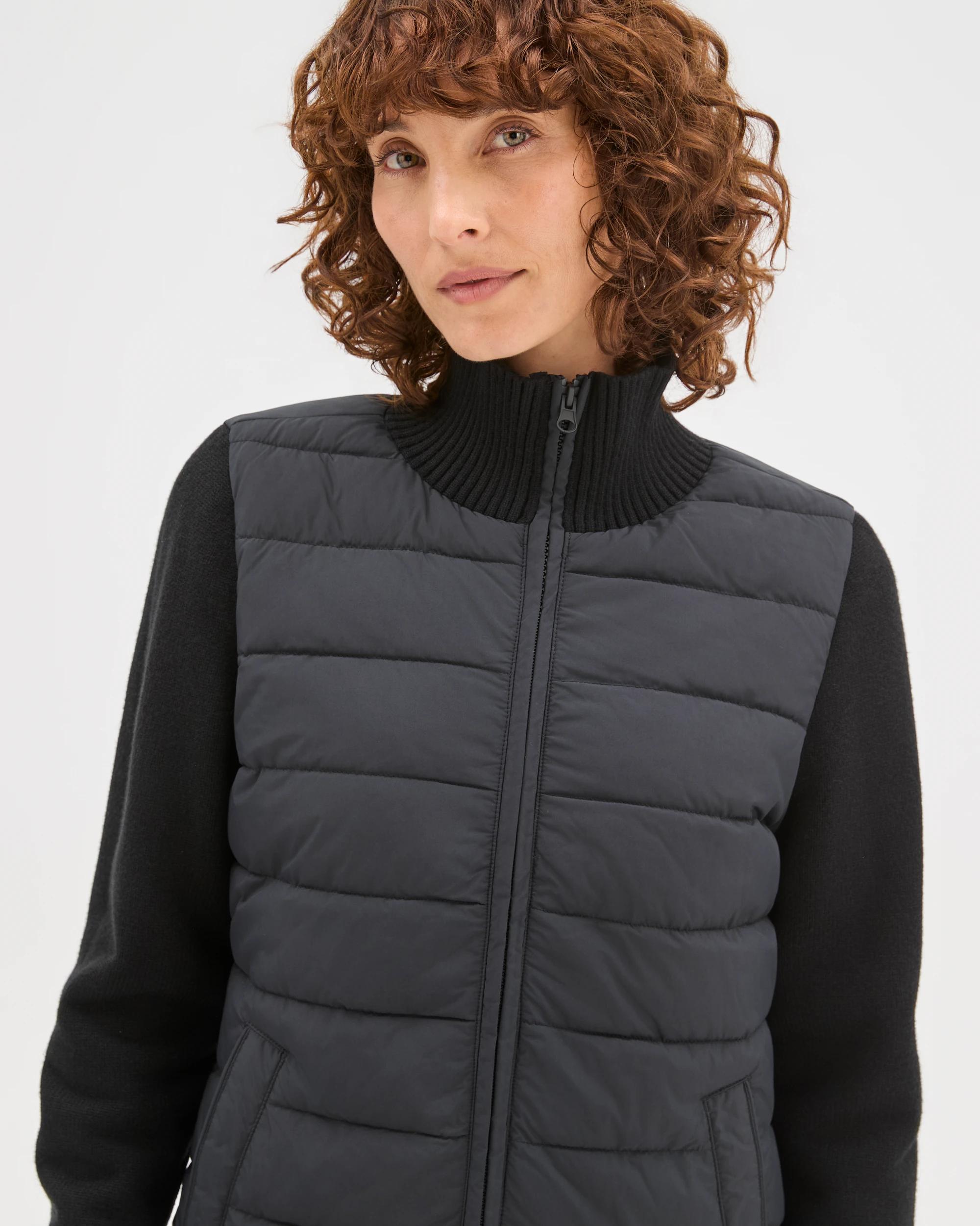 6 Target Active Hybrid Knit Puffer Jacket BLACK, 6 of 6