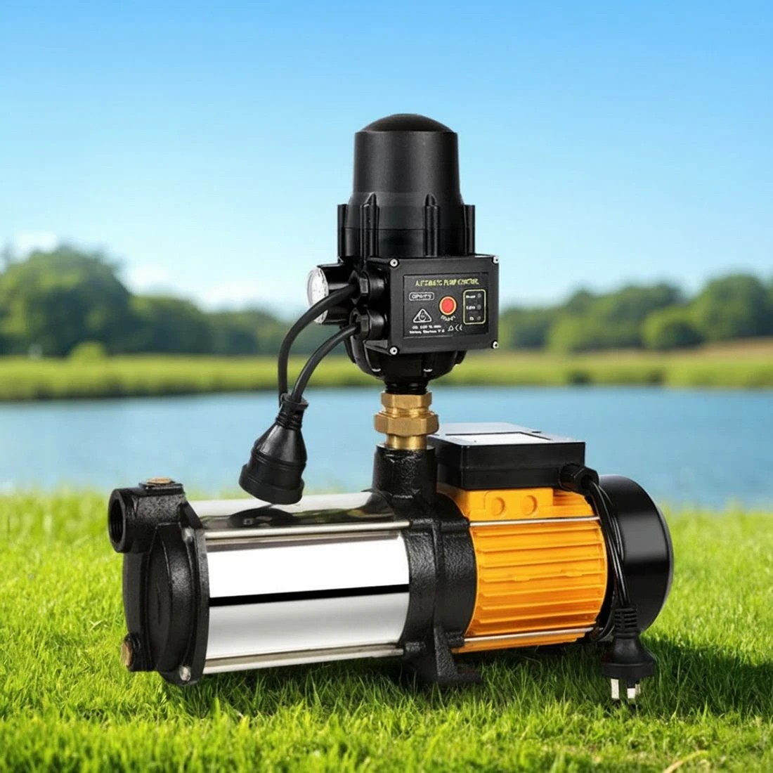 6 Giantz Garden Water Pump High Pressure 2500W Max 5-Stage Tank Irrigation Transfer Booster Pump - Orange, 6 of 6