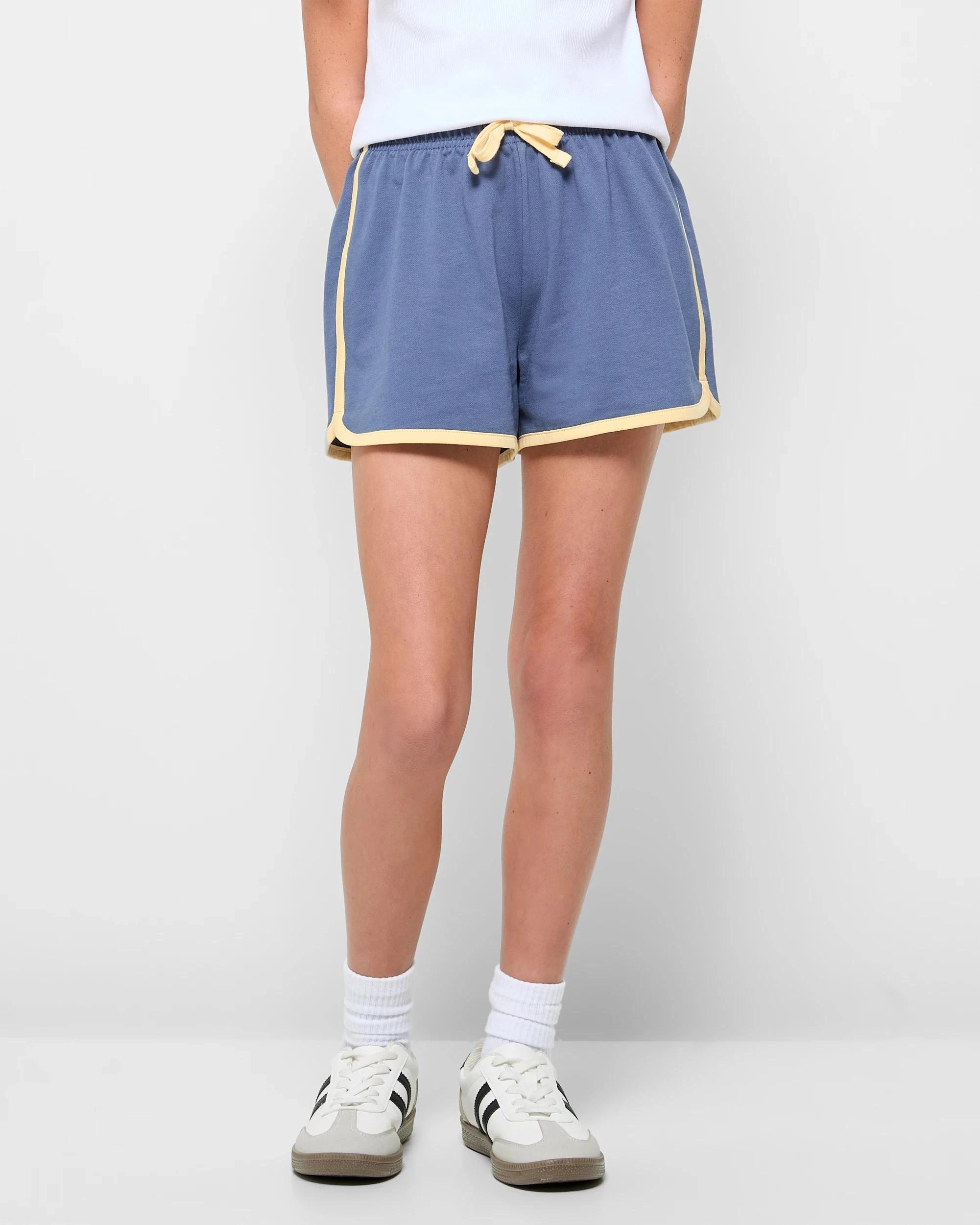 1 Target Australian Cotton Blend Dolphin Hem Shorts NAVY BLUE, 1 of 6