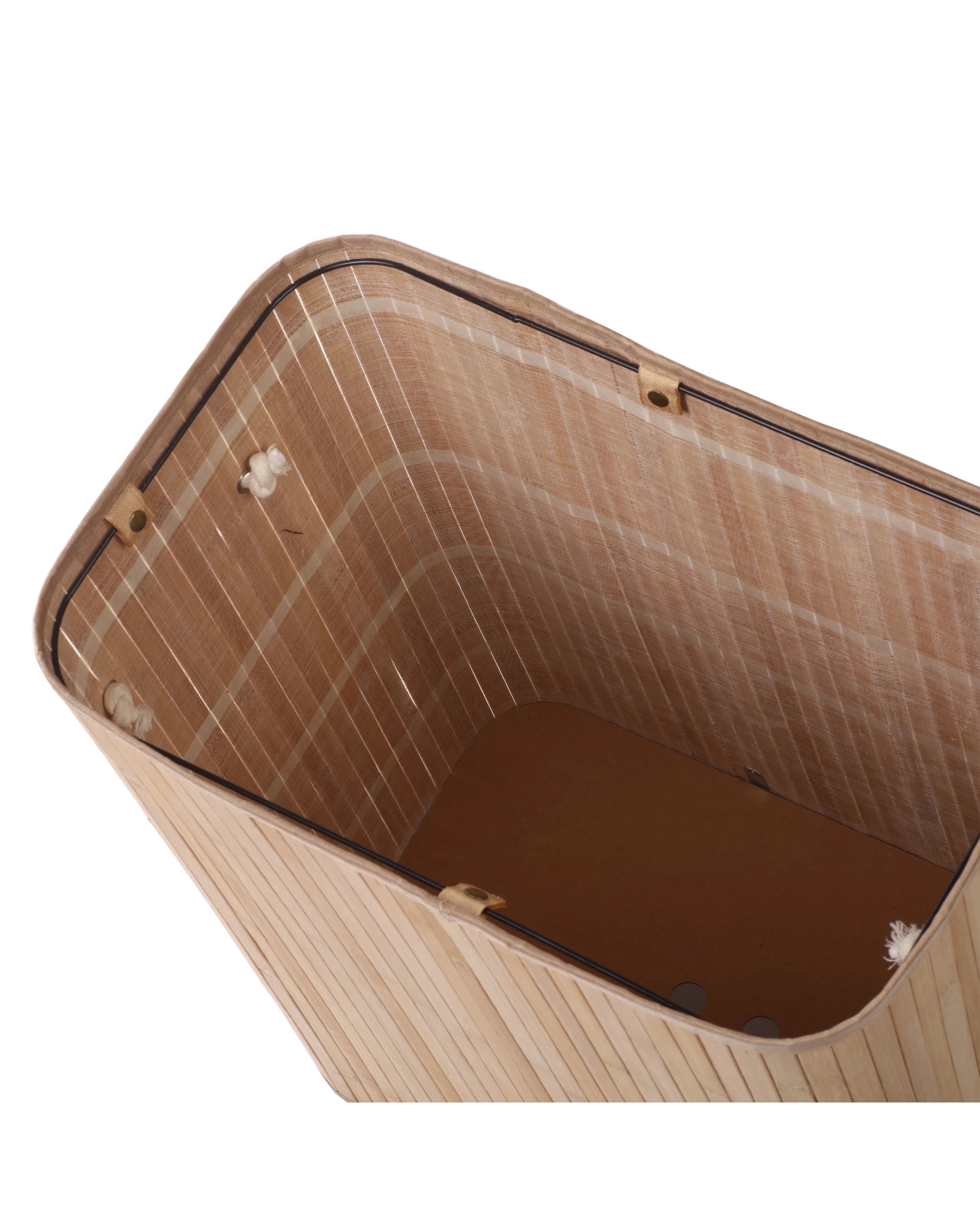 5 Sherwood Home Extra Large Rectangular Foldable Bamboo Laundry Hamper - 2 Sided - Natural, 5 of 10