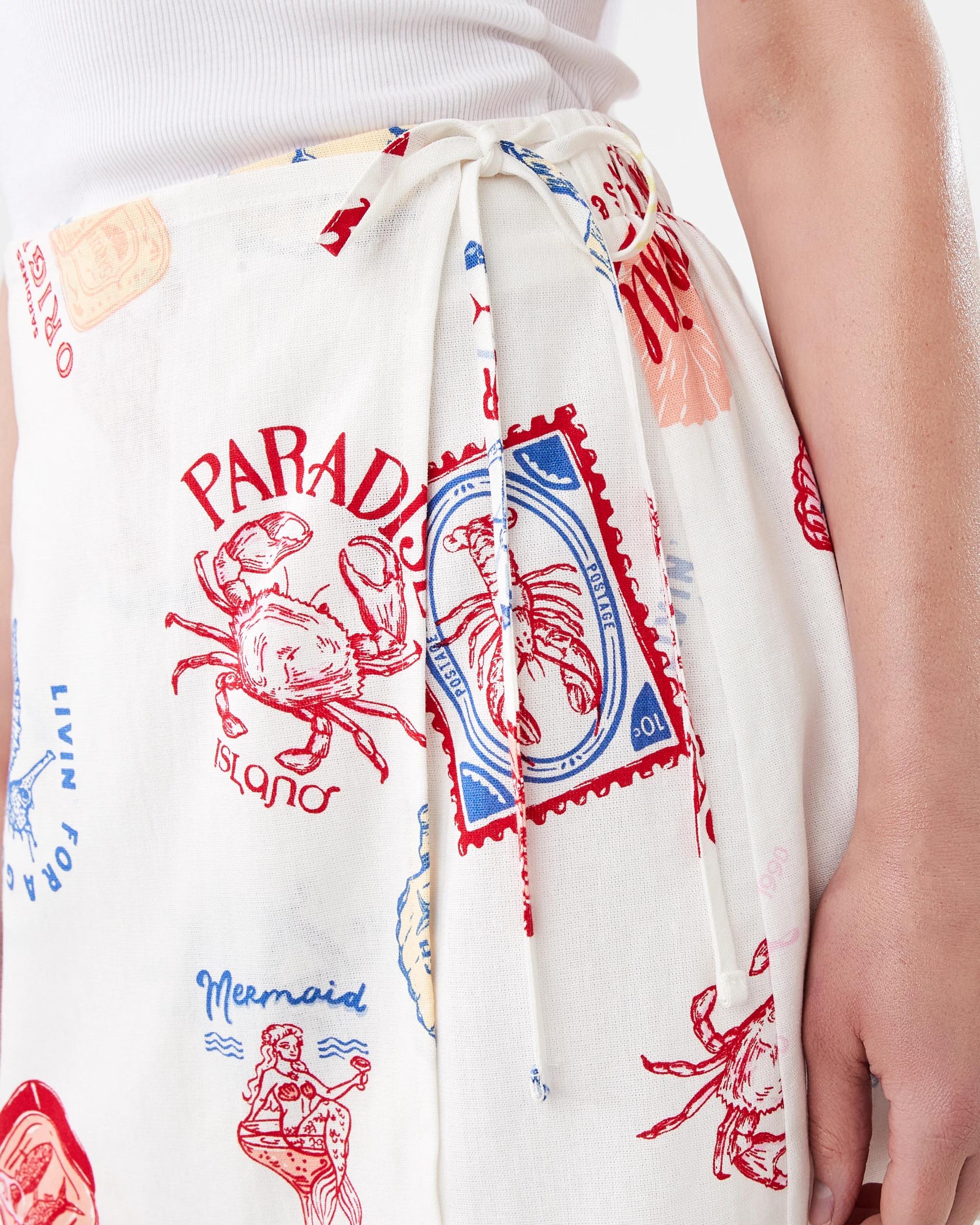 4 Wrap Mini Skort Oceanscene, 4 of 6