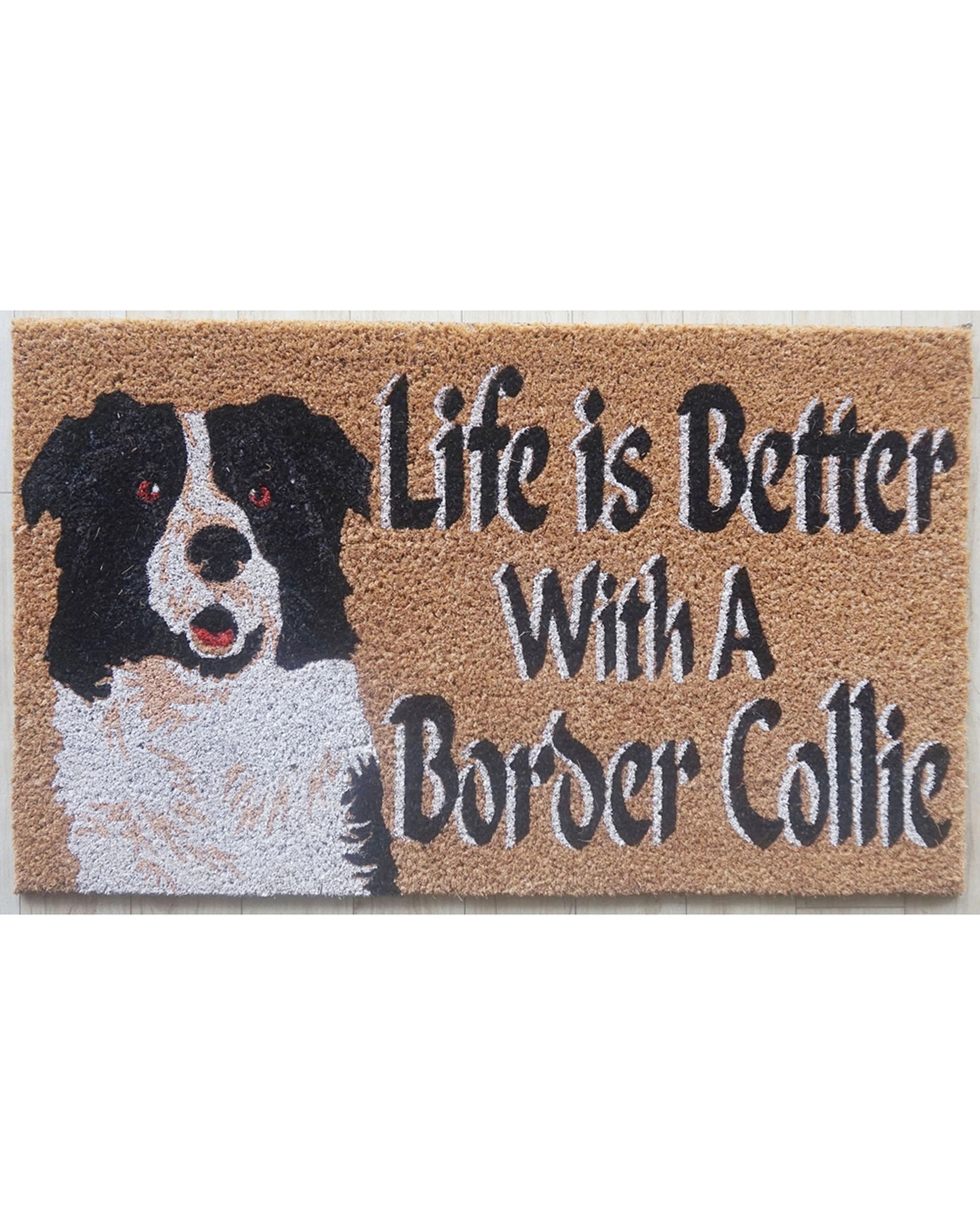 1 Solemate PVC-Coir Border Colie 45x75cm Outdoor Doormat Home Furnishings - Natural, 1 of 1