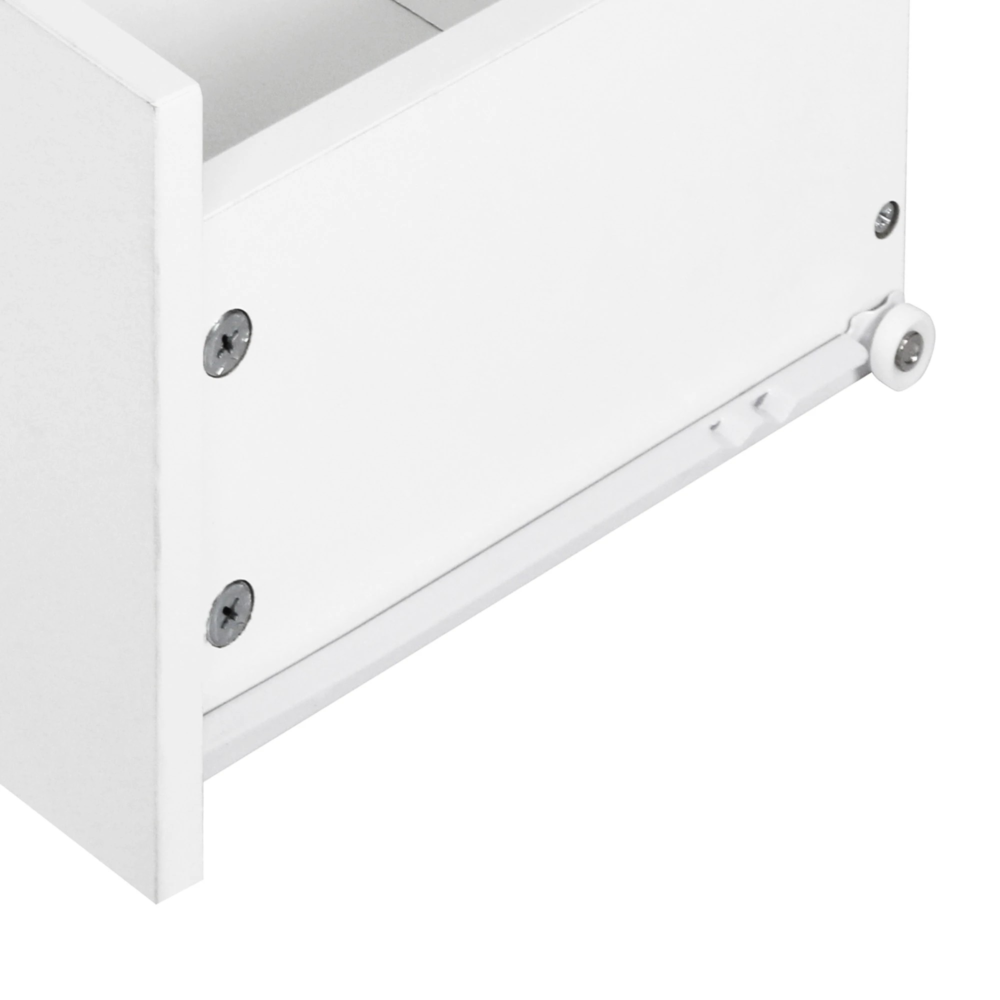 6 Levede Slim Bedside Table Nightstand Side End Table Storage Bedroom Cabinet - White, 6 of 9