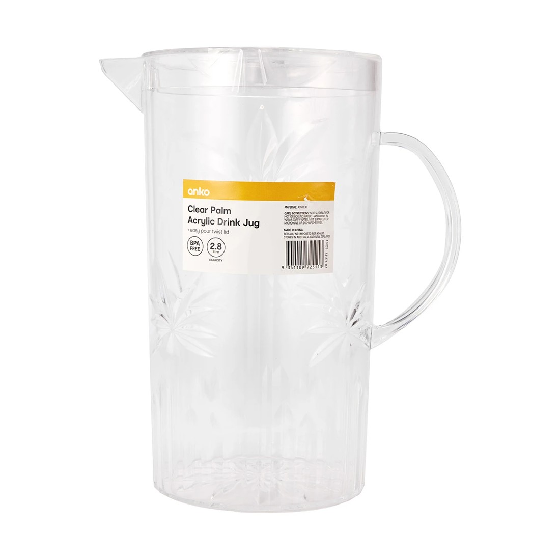 7 2.8L Clear Palm Acrylic Drink Jug, 7 of 7