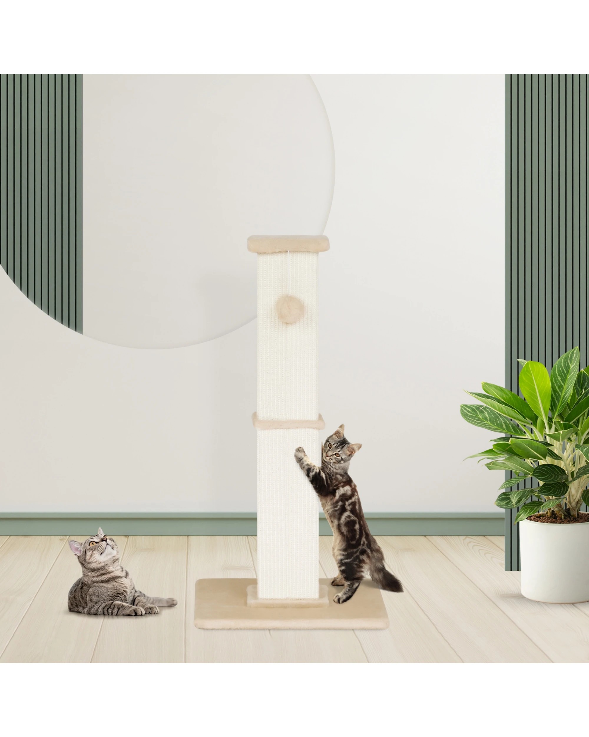 2 Advwin Cat Scratching Post Cat Tree 84cm, 2 of 7
