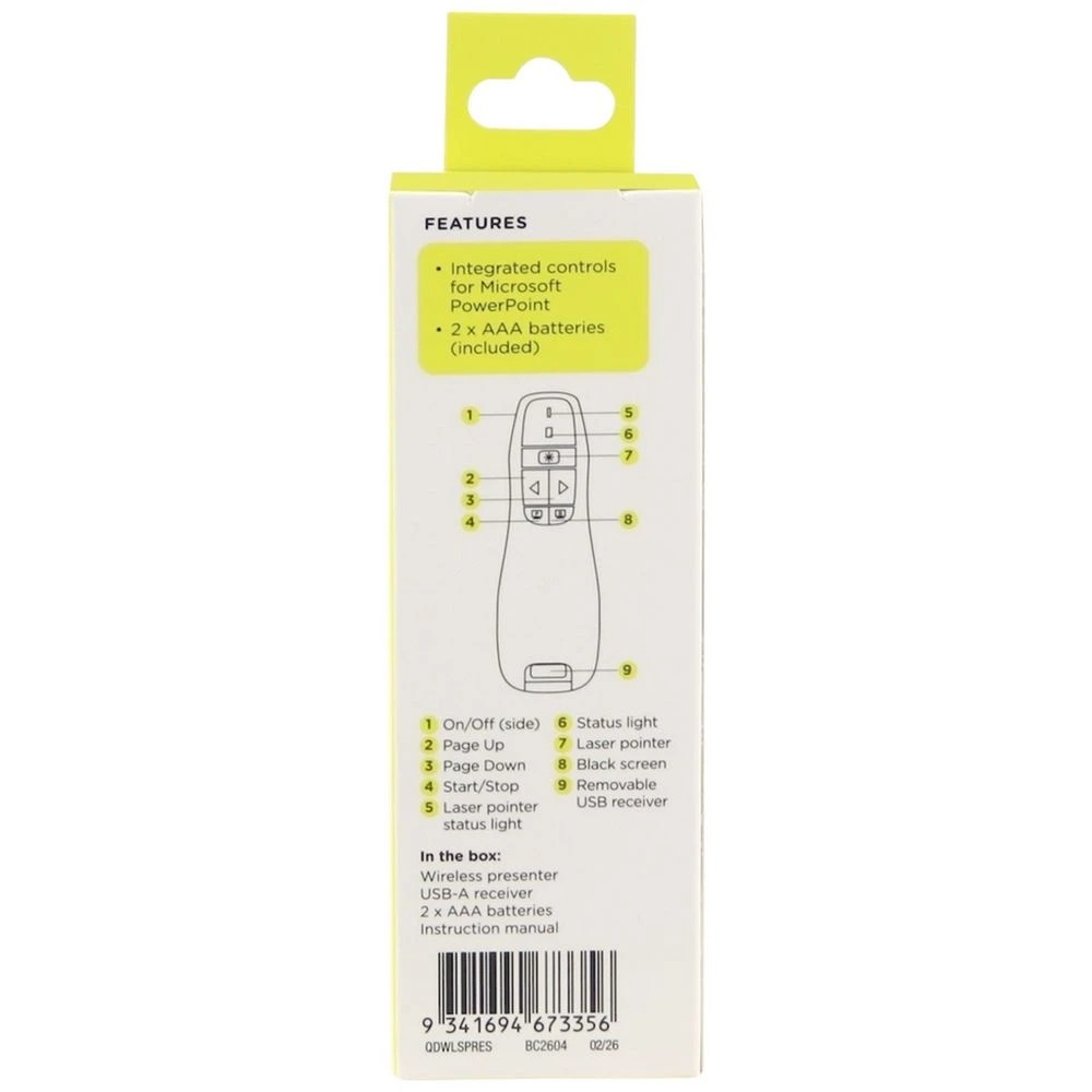 7 Qudo Wireless Laser Presenter Black, 7 of 7