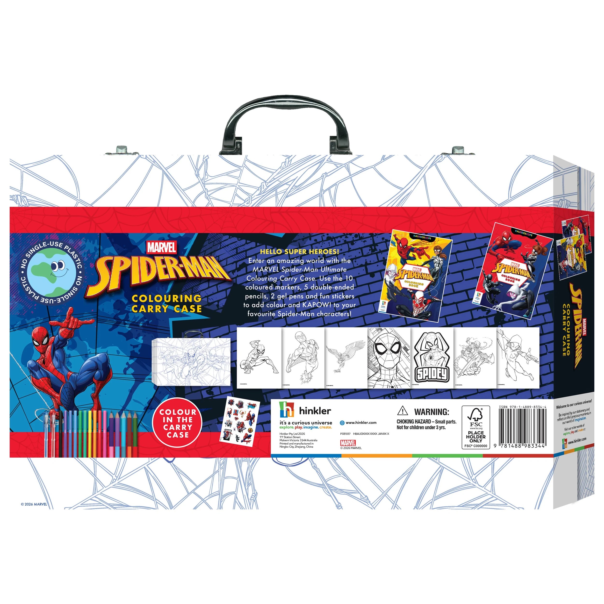 2 Kaleidoscope Marvel Spider-Man Colouring Carry Case - Book, 2 of 7