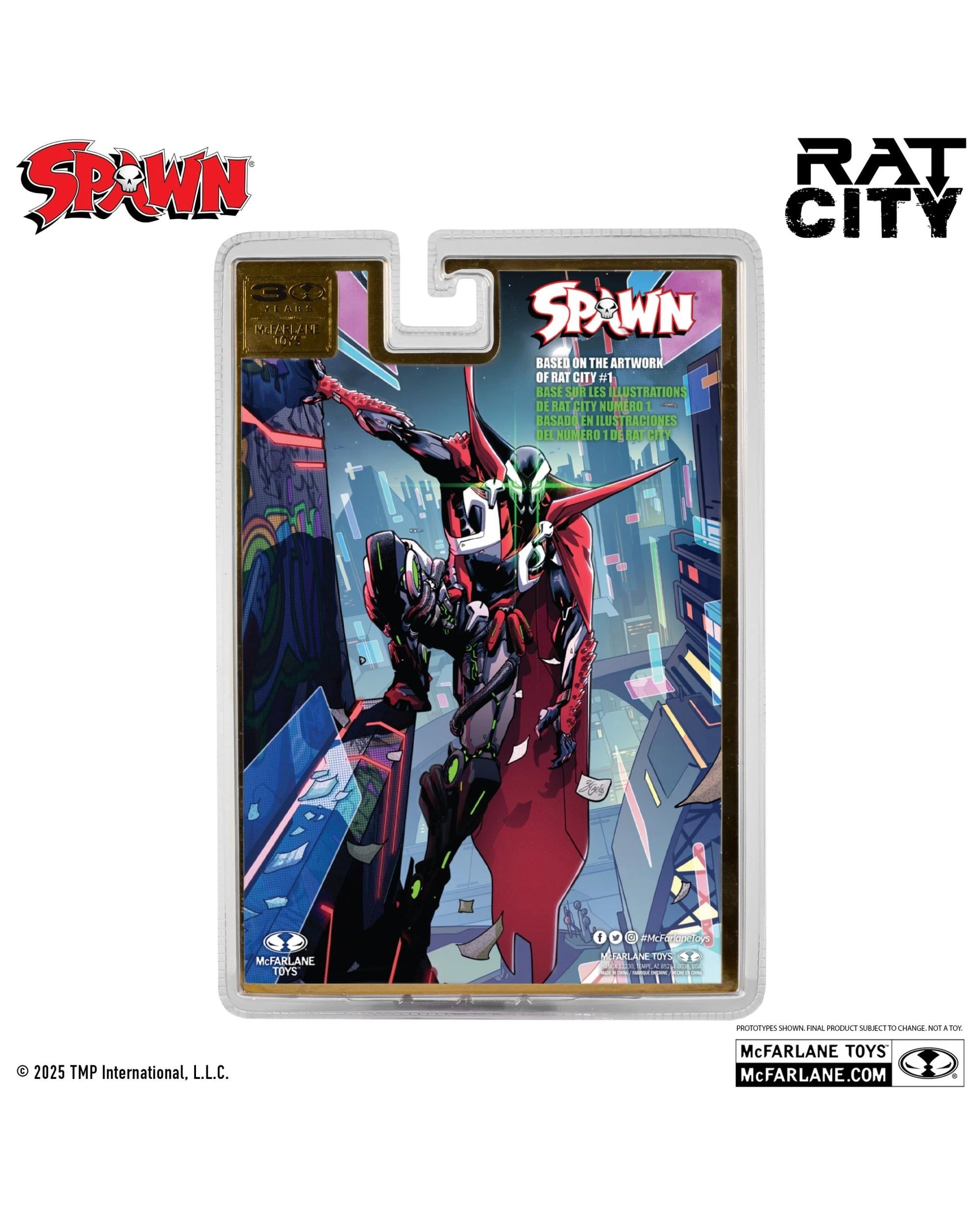 10 McFarlane 30th Anniversary Spawn The Deviant Rat City Red Platinum Edition 7 inch Action Figure, 10 of 10