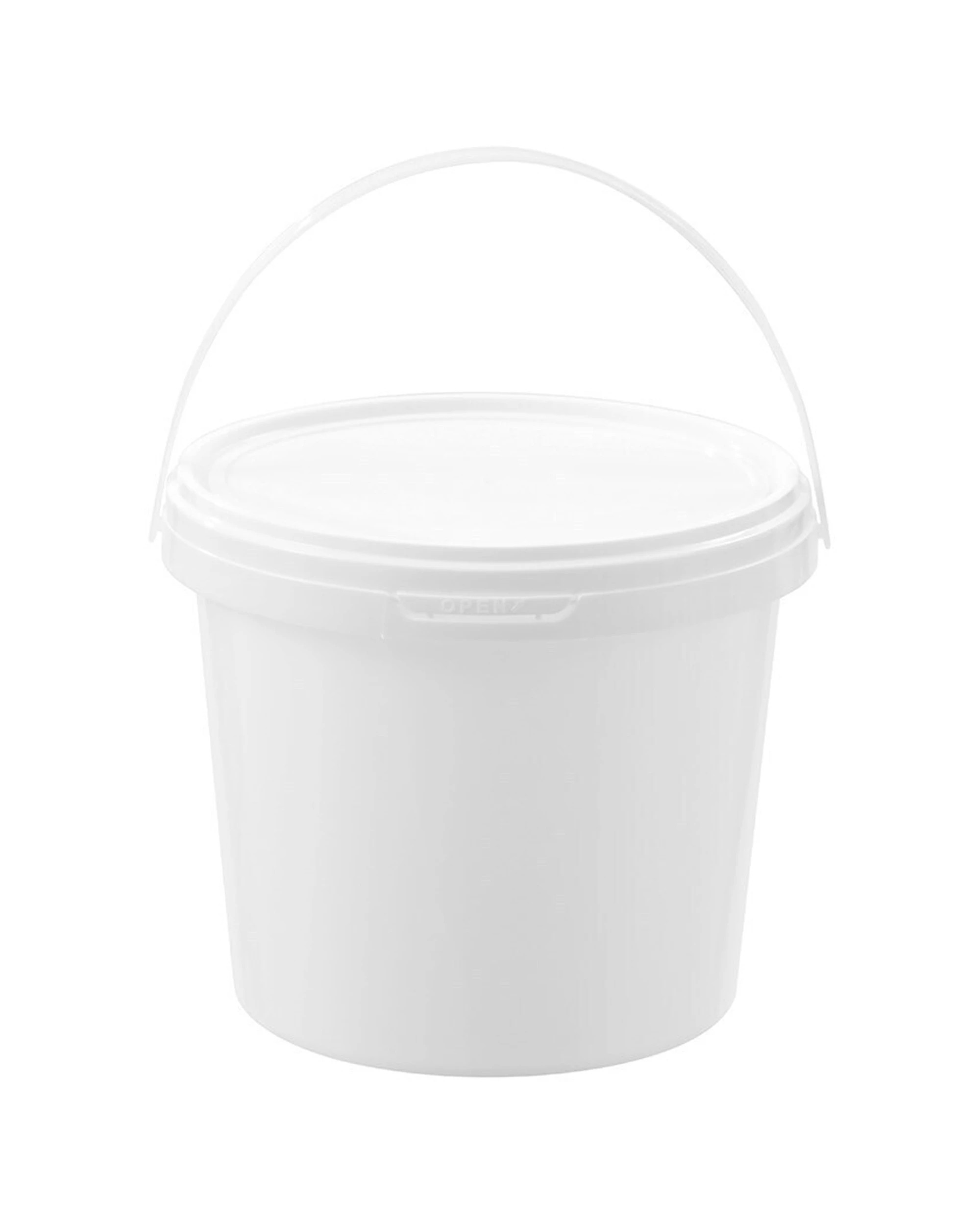 3 Boxsweden 3PK Boxsweden 2.5L Heavy Duty Handled Pail Bucket Durable Material Heavy Duty Handle - White, 3 of 5