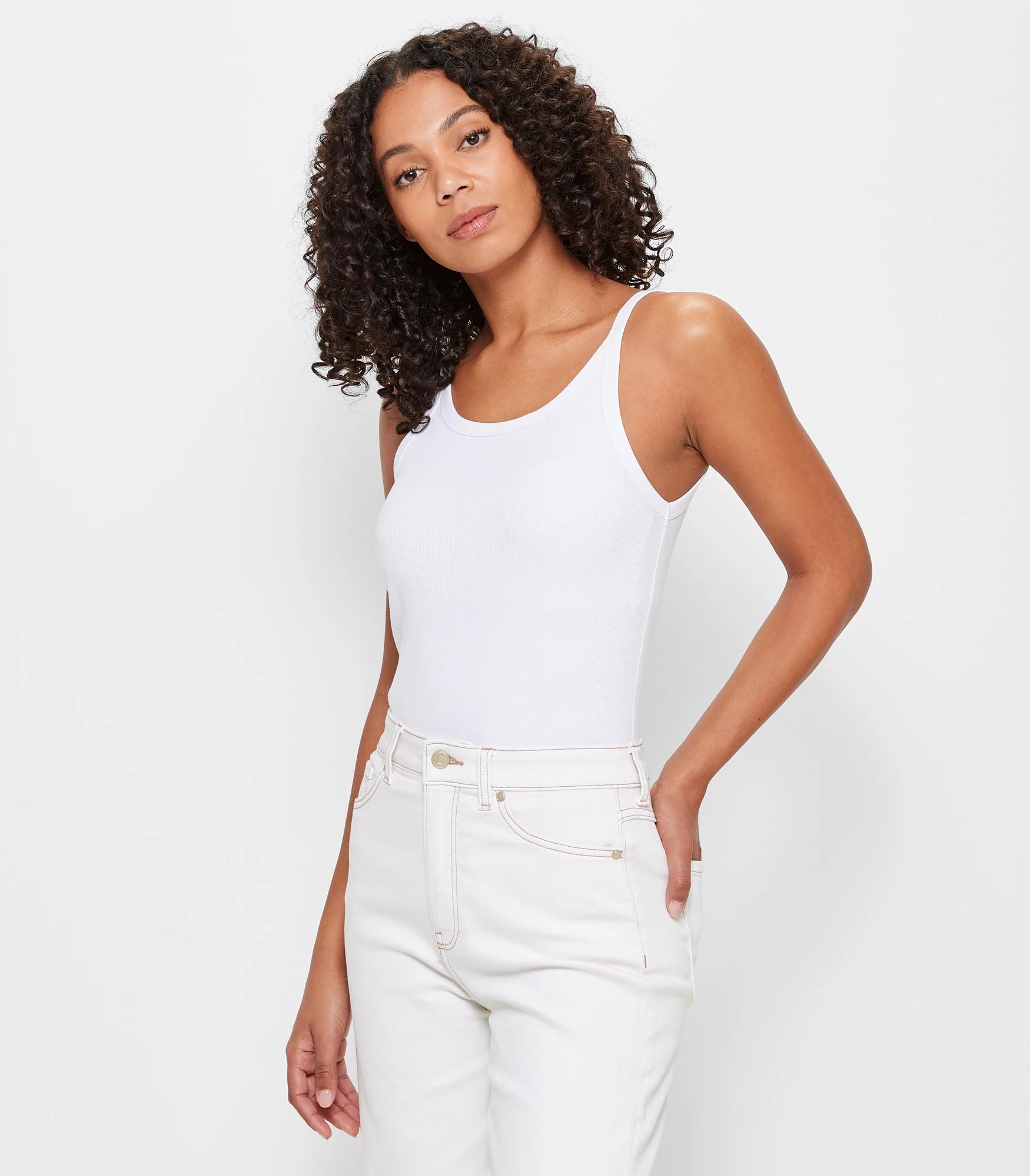 10 Target Australian Cotton Rib Cami BRILLIANT WHITE, 10 of 10