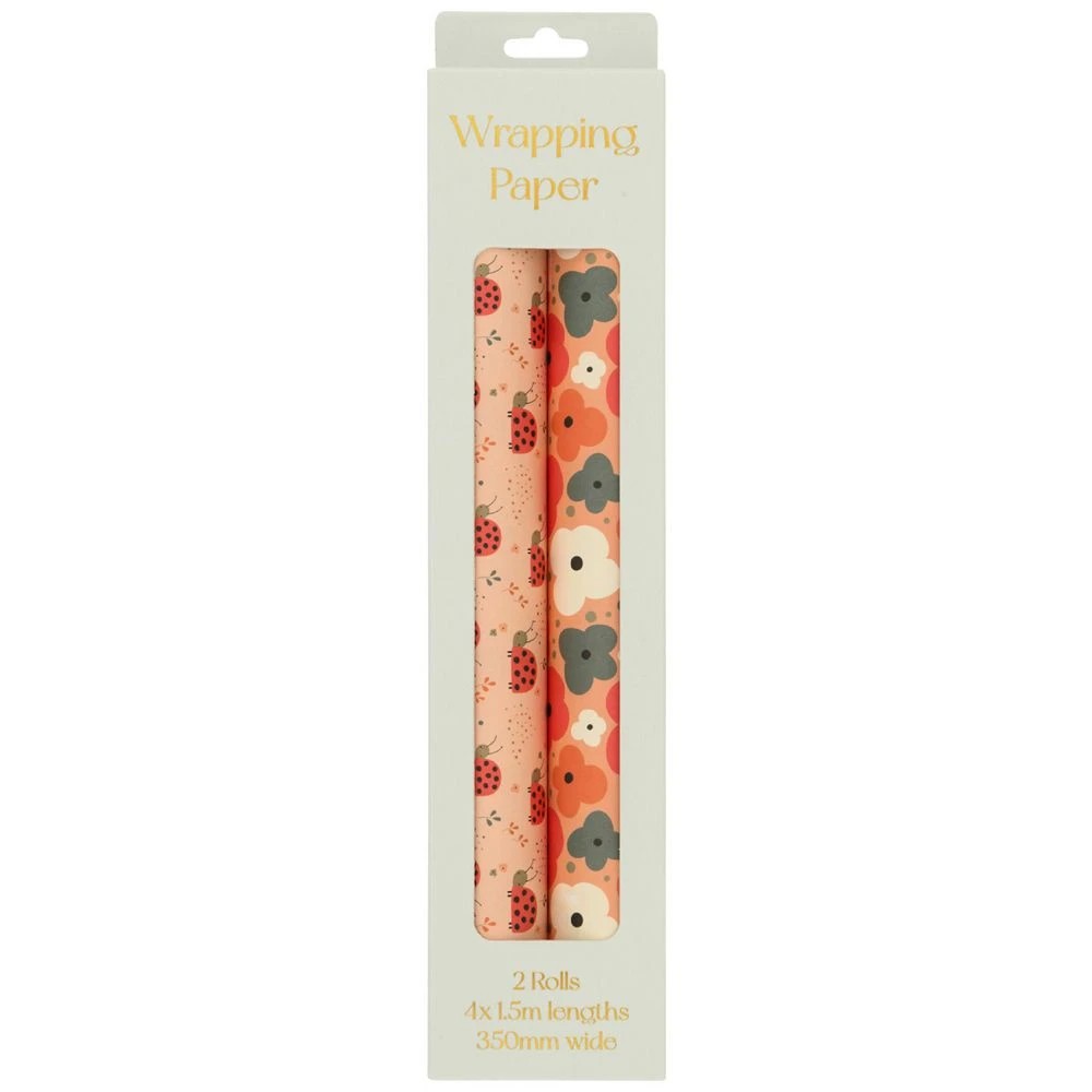 1 Otto Gift Wrap Lady Bug 2 Pack, 1 of 2